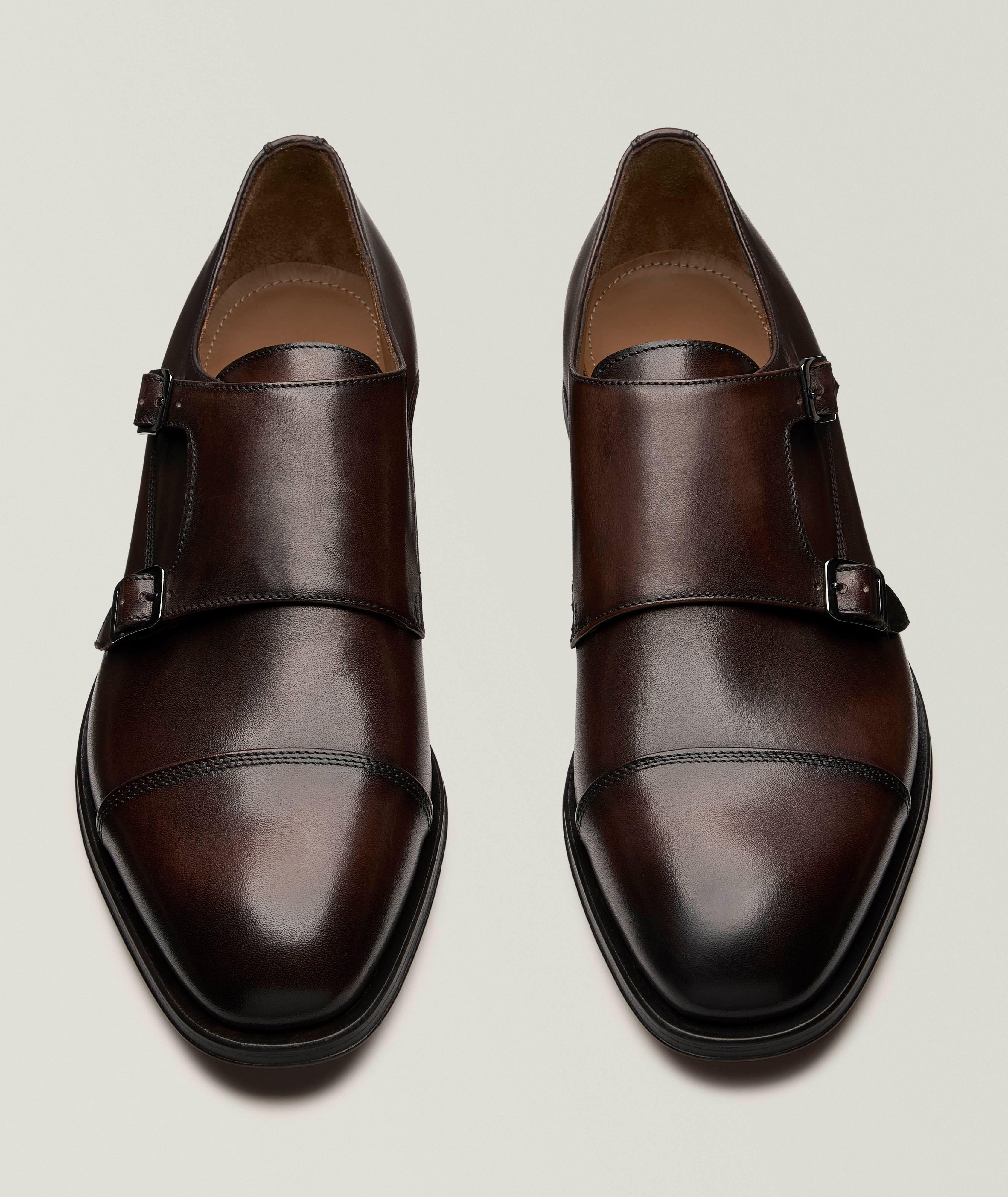 Burnished Leather Double Monkstraps image 1