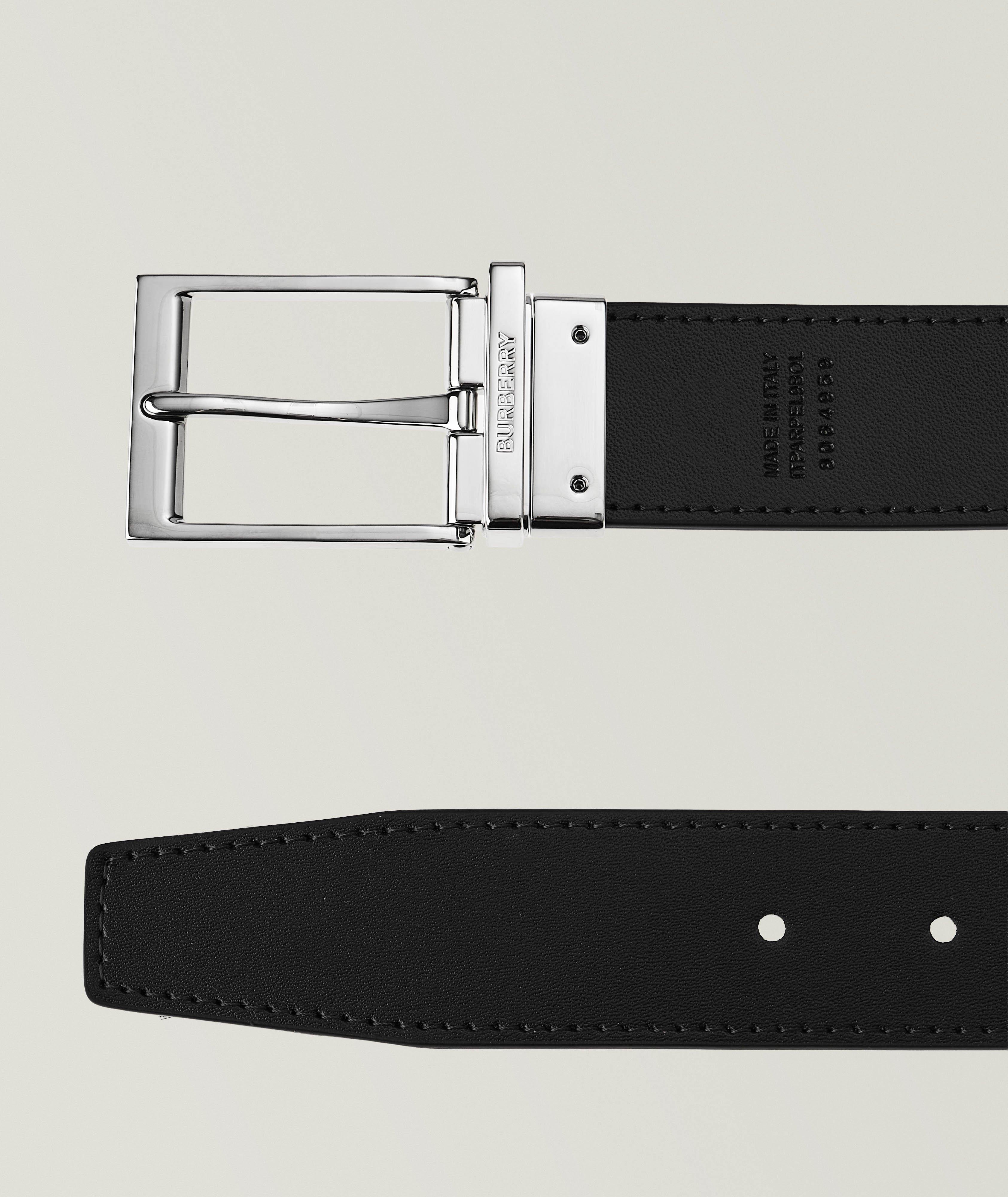 Embossed Check Faux Leather Belt  image 1