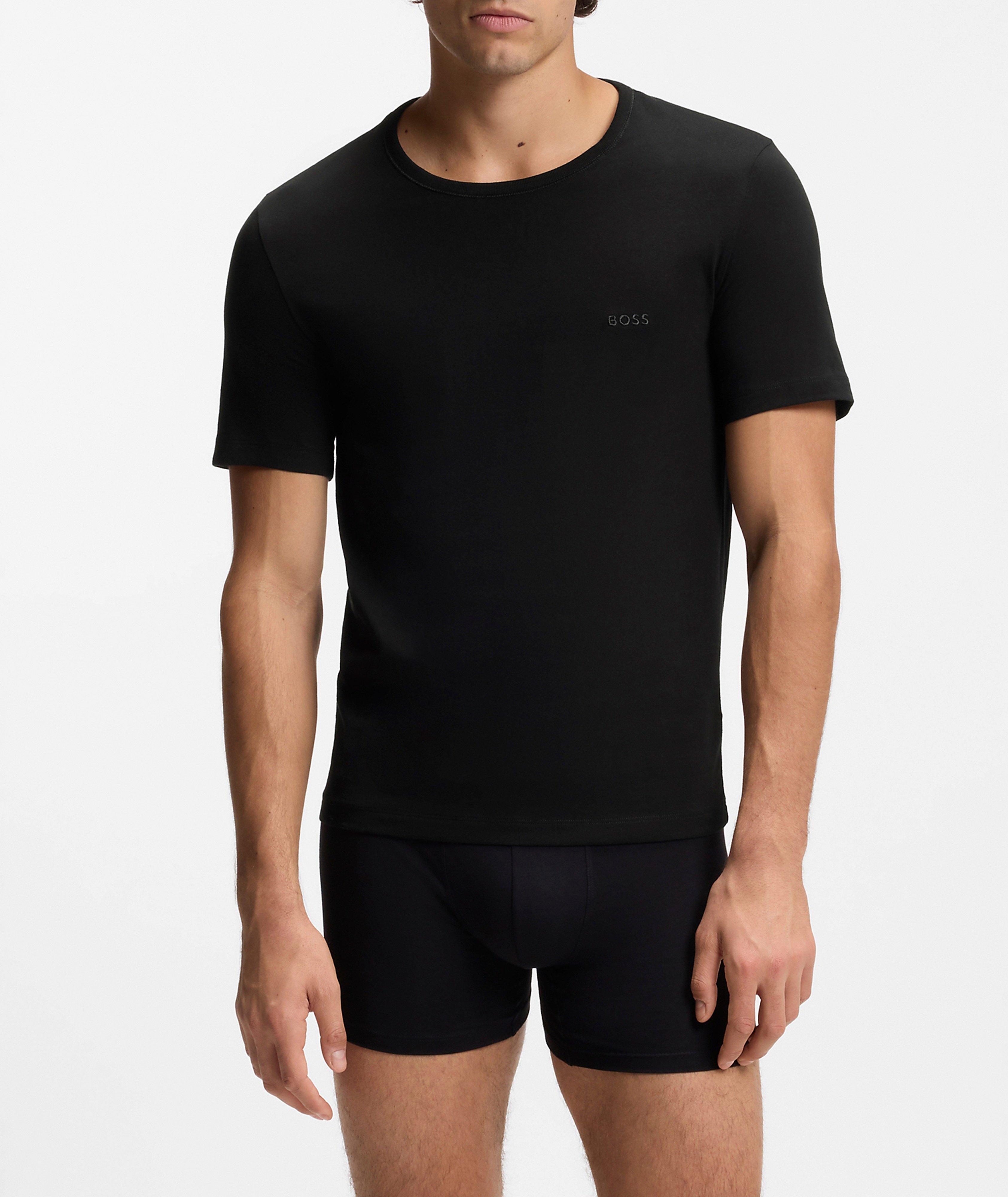 Lot de trois t-shirts coton logo brodé image 1