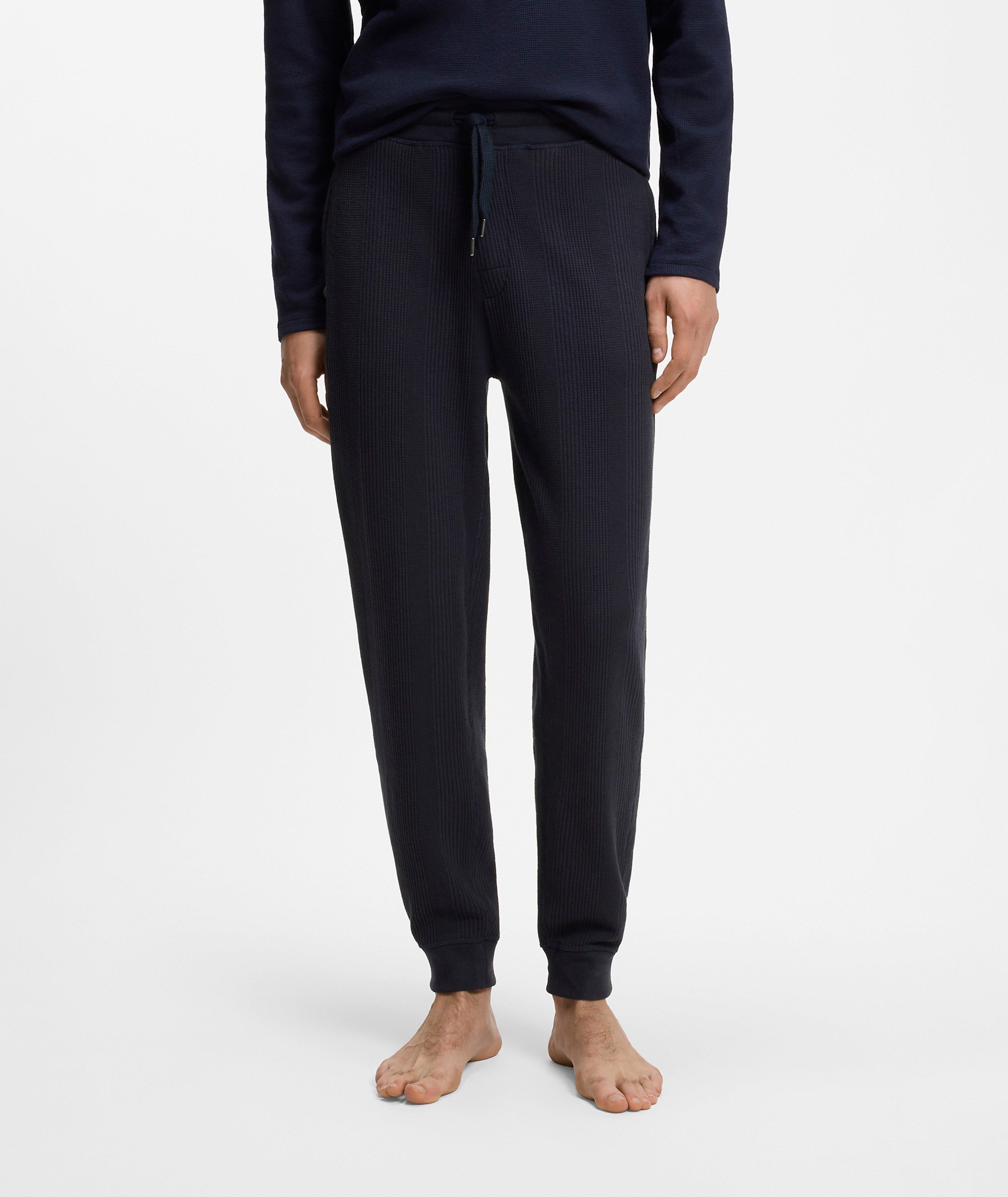 Waffle Cotton-Blend Tracksuit Pants image 1