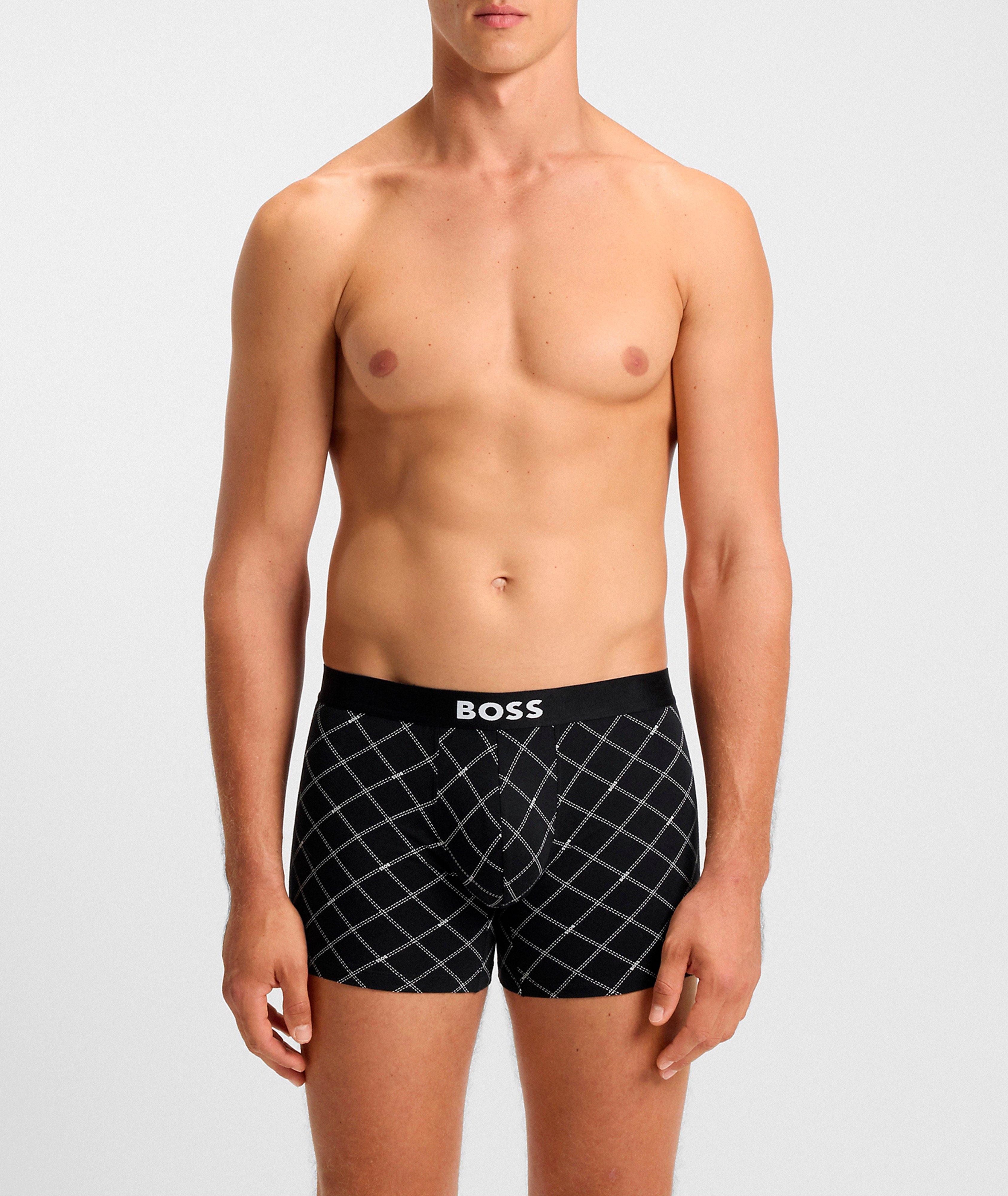 Lot de trois boxers coton extensible à carreaux image 3