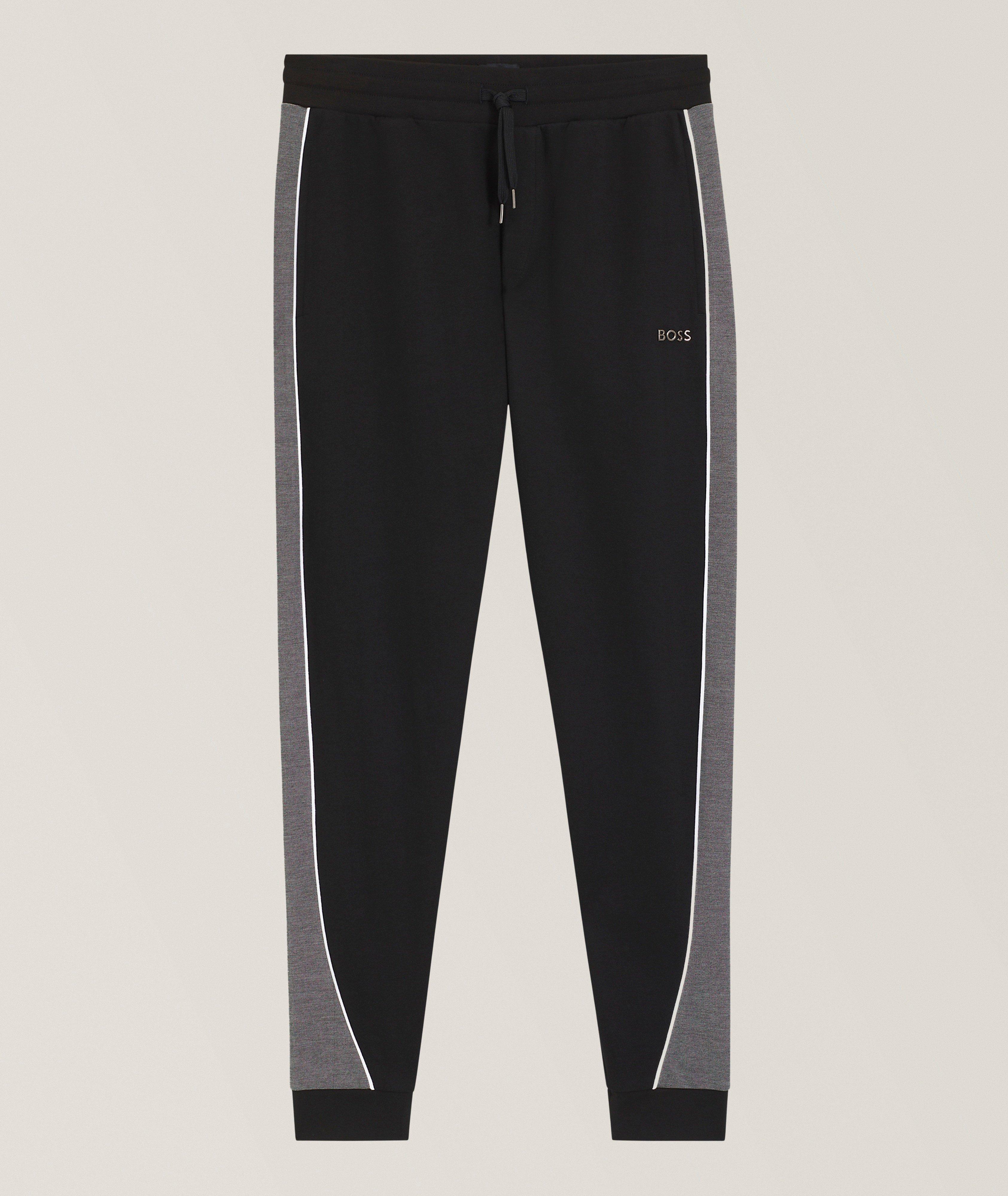 BOSS Pantalon de survêtement coton-mélange blocs de couleur