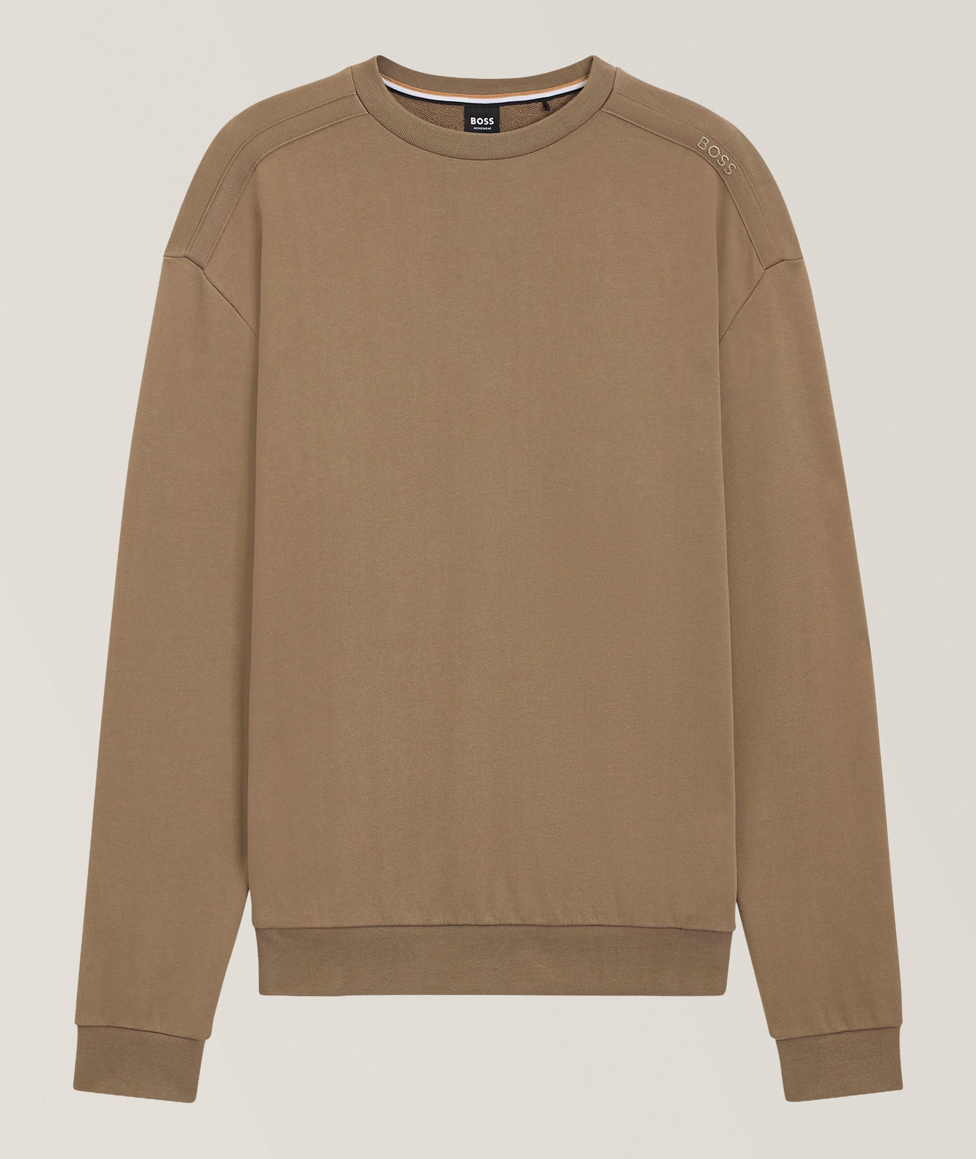 BOSS Shoulder Logo Cotton Terry Sweatshirt