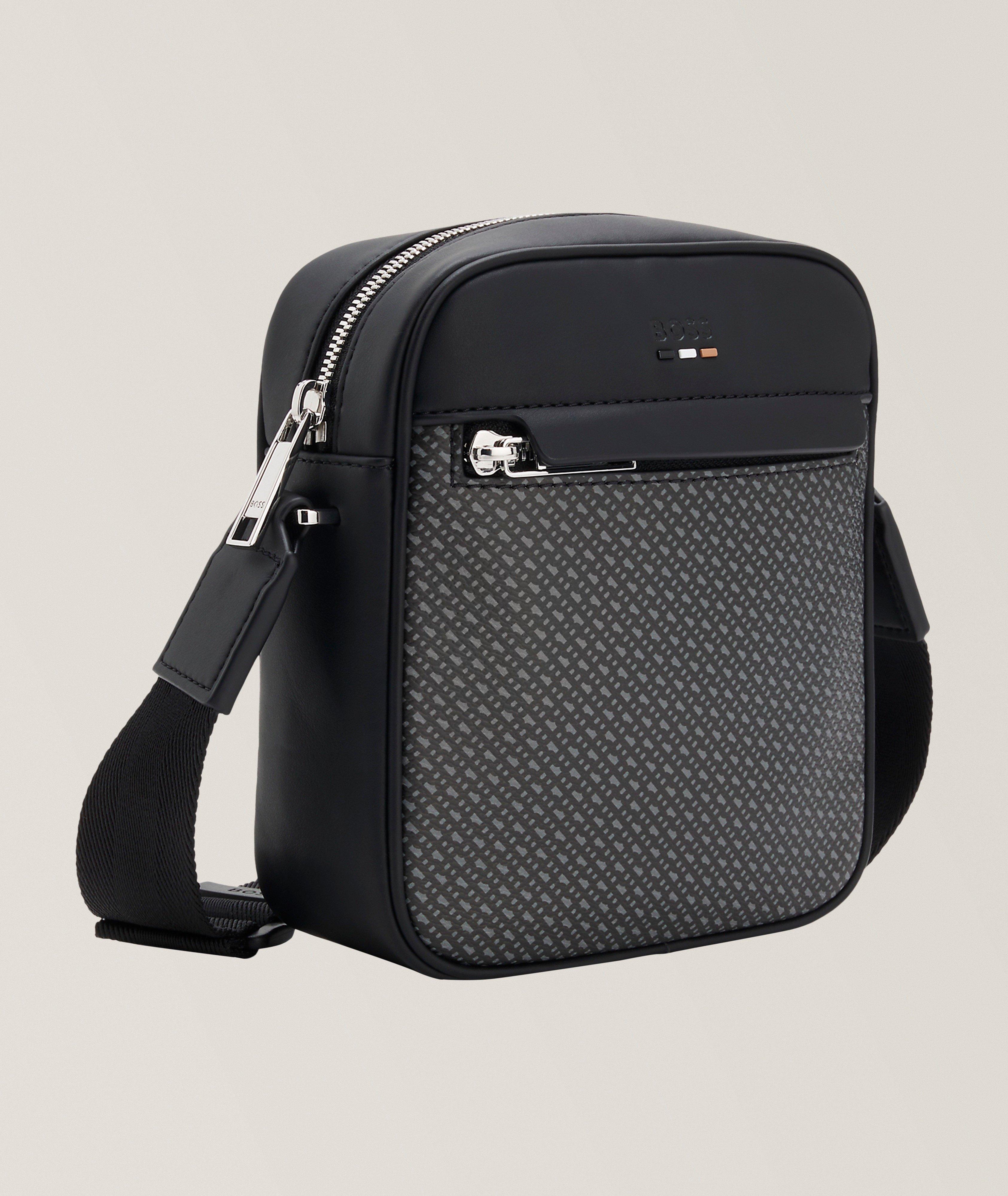 Ray Faux Leather Monogram Reporter Bag image 4