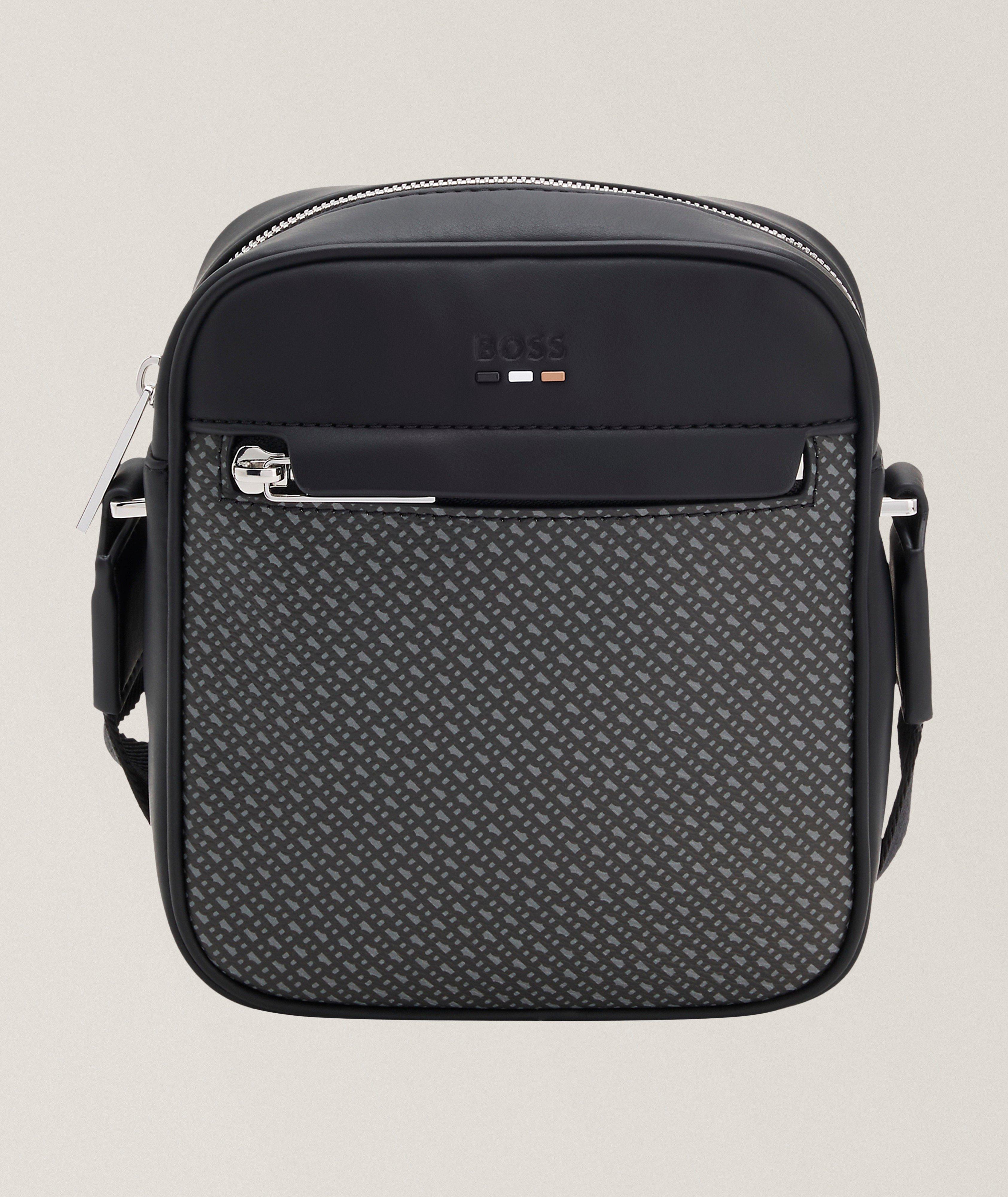 Ray Faux Leather Monogram Reporter Bag image 0