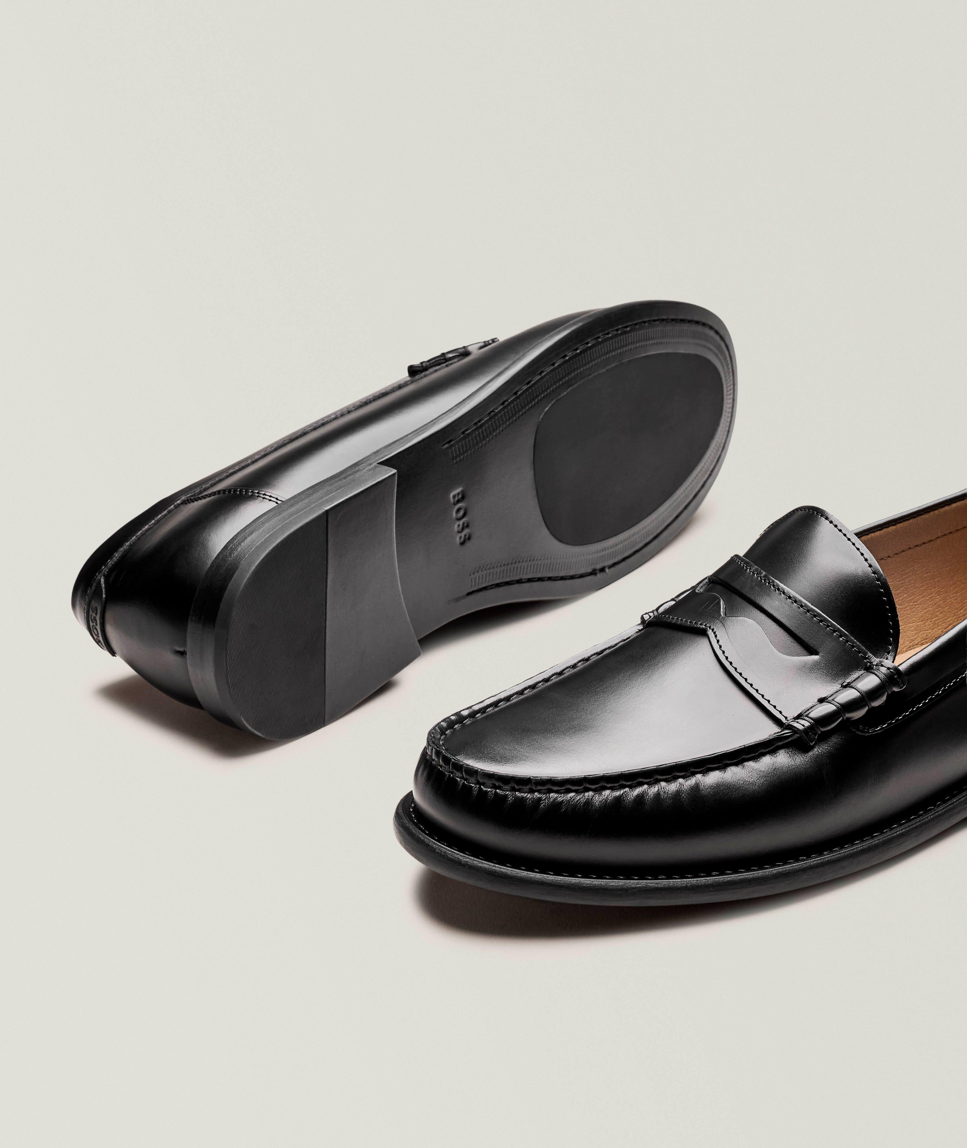 Tevan Leather Penny Loafers image 3