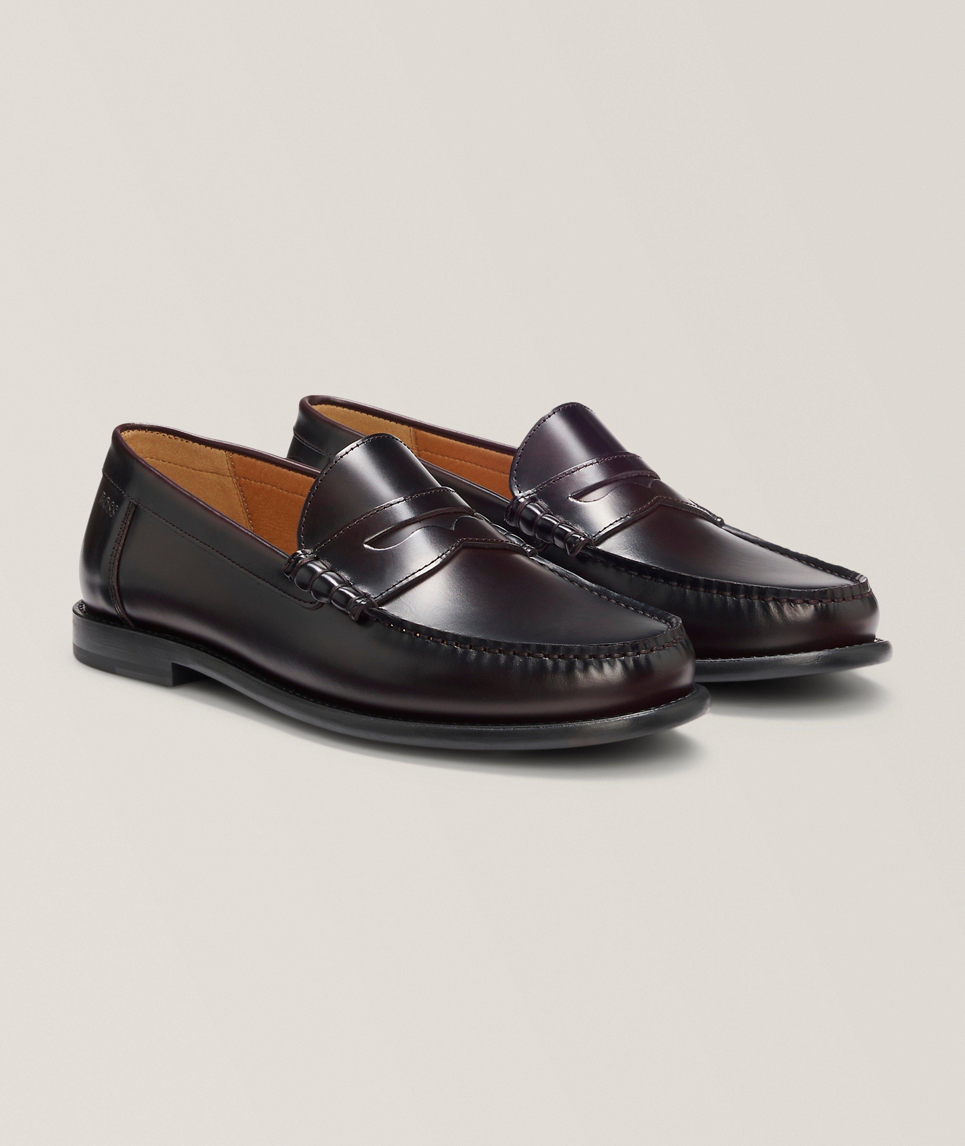 Tevan Leather Penny Loafers image 3
