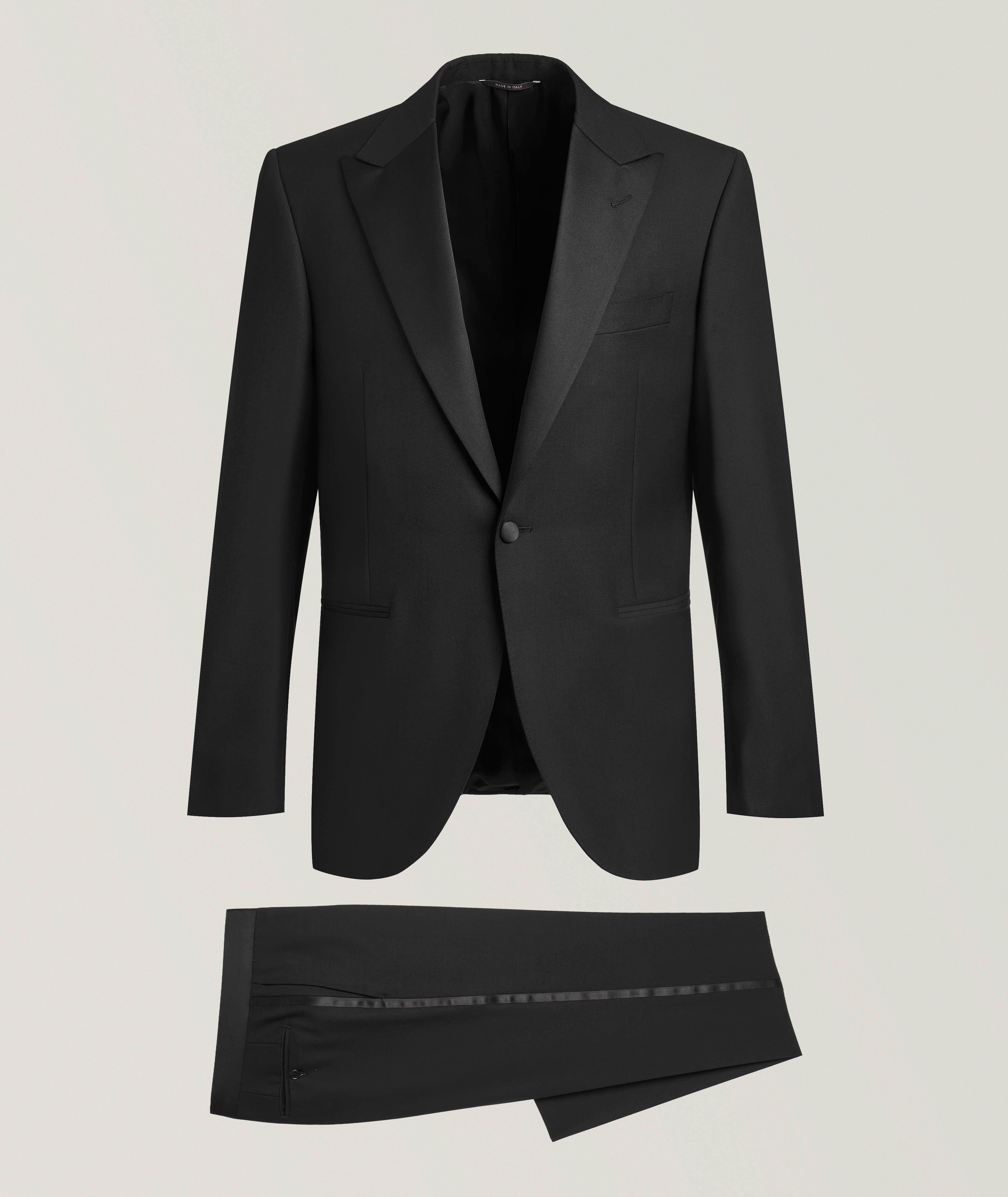 Canali Satin-Trim Wool Tuxedo
