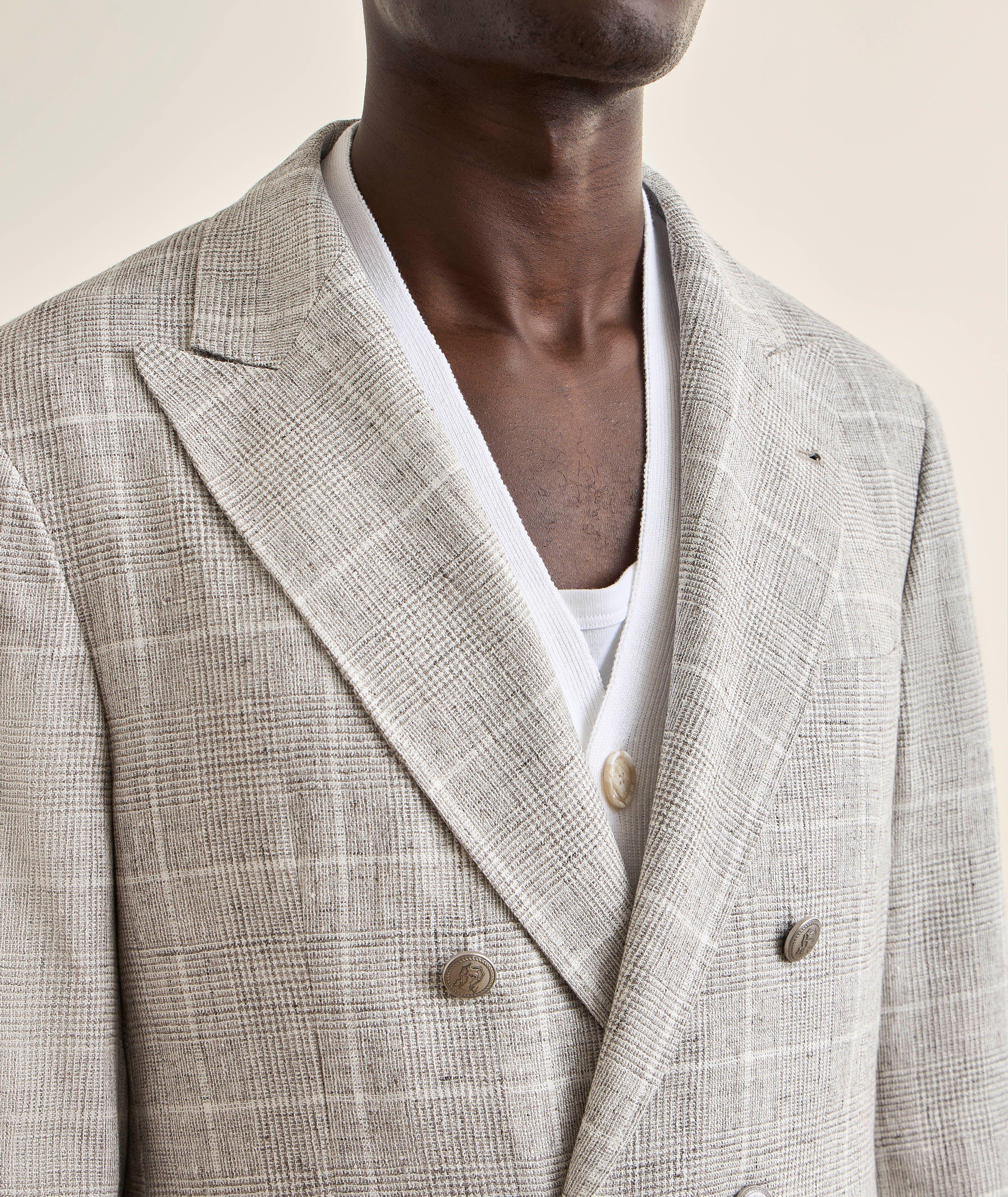 Plaid Double-Breasted Unlined Sport Jacket image 3