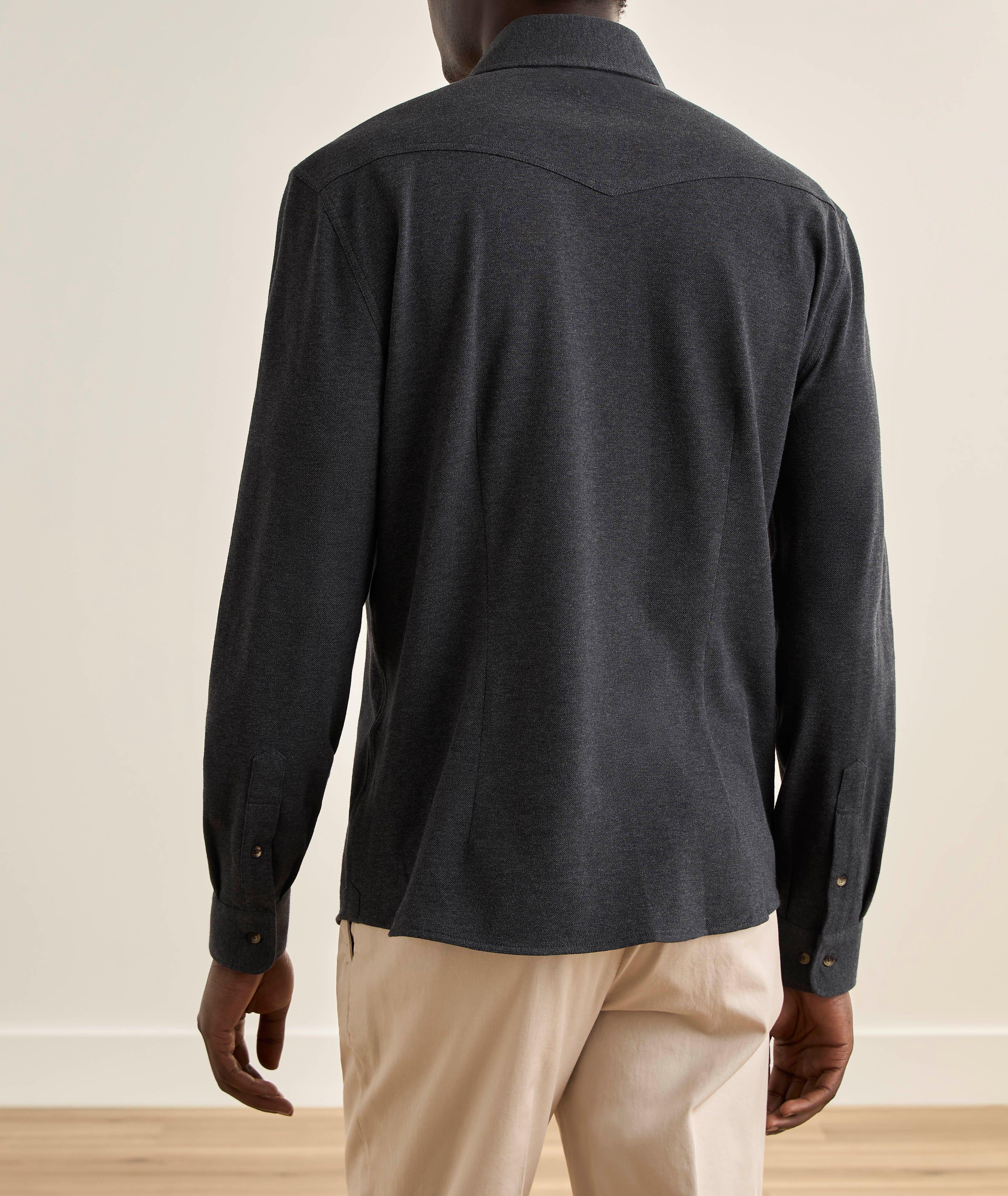 Cotton Piqué Jersey Western Shirt image 2