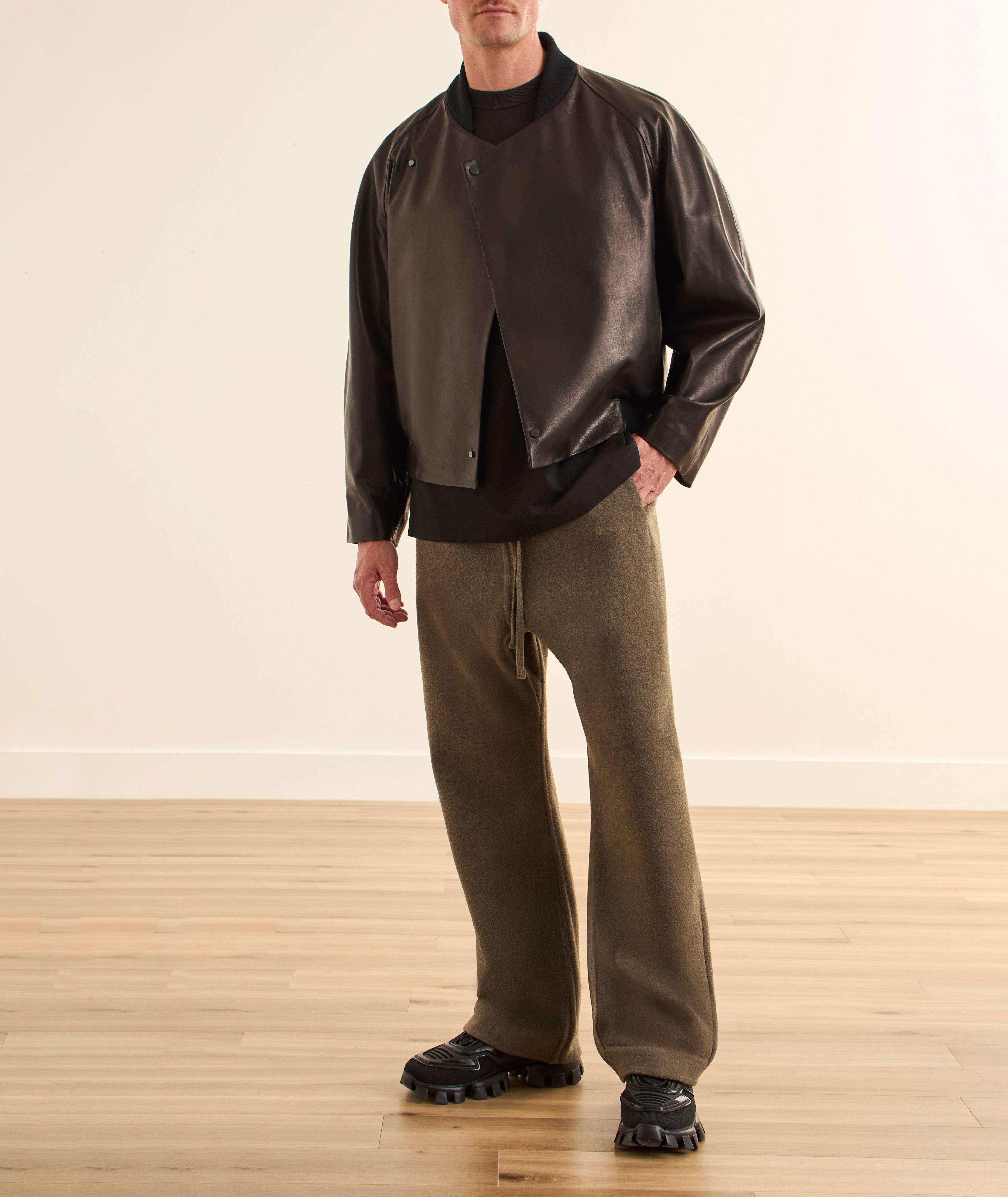 Pantalon évasé laine-cachemire double face  image 4