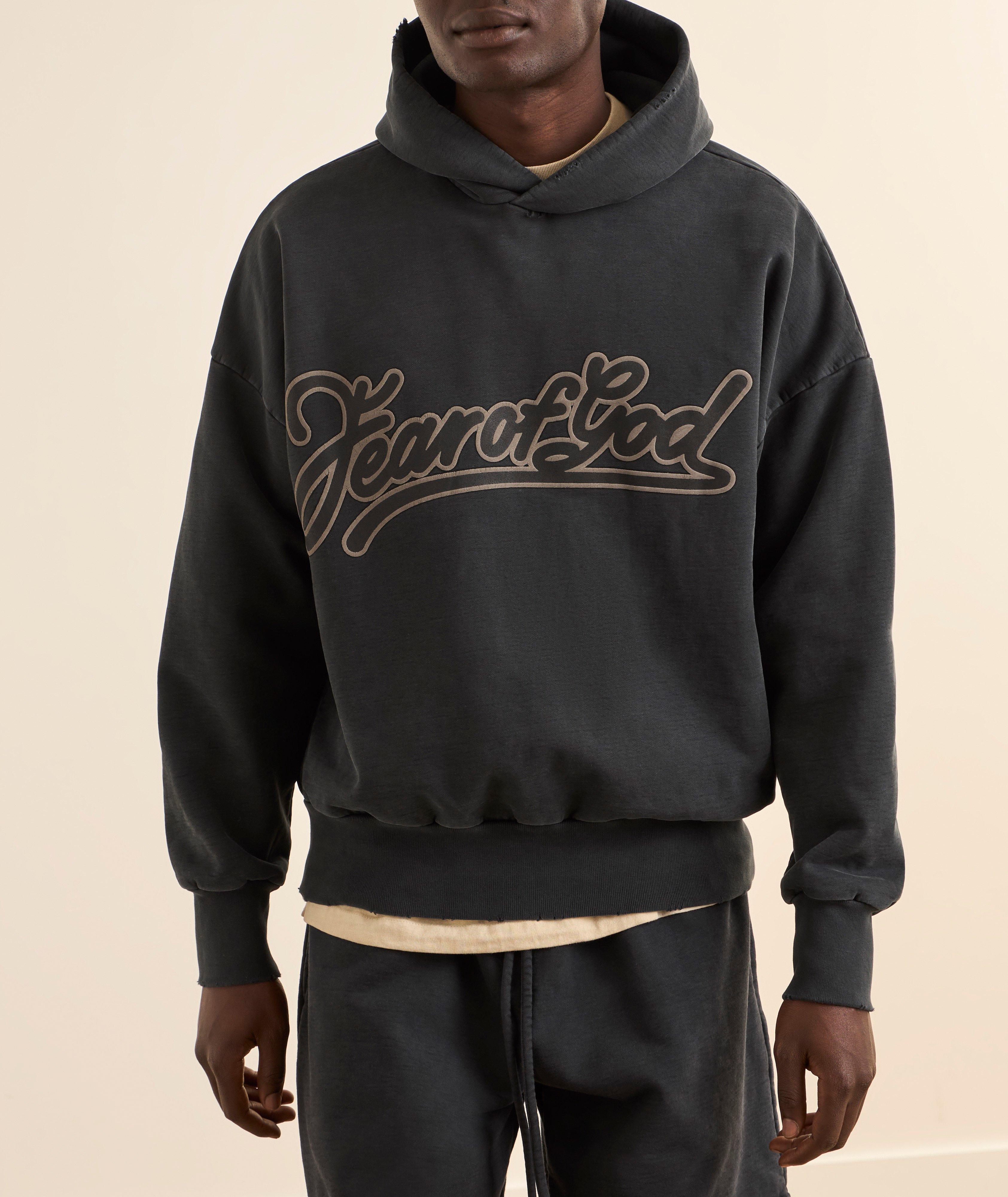 Cursive Logo Graphic Print Hooded Sweatshirt image 2