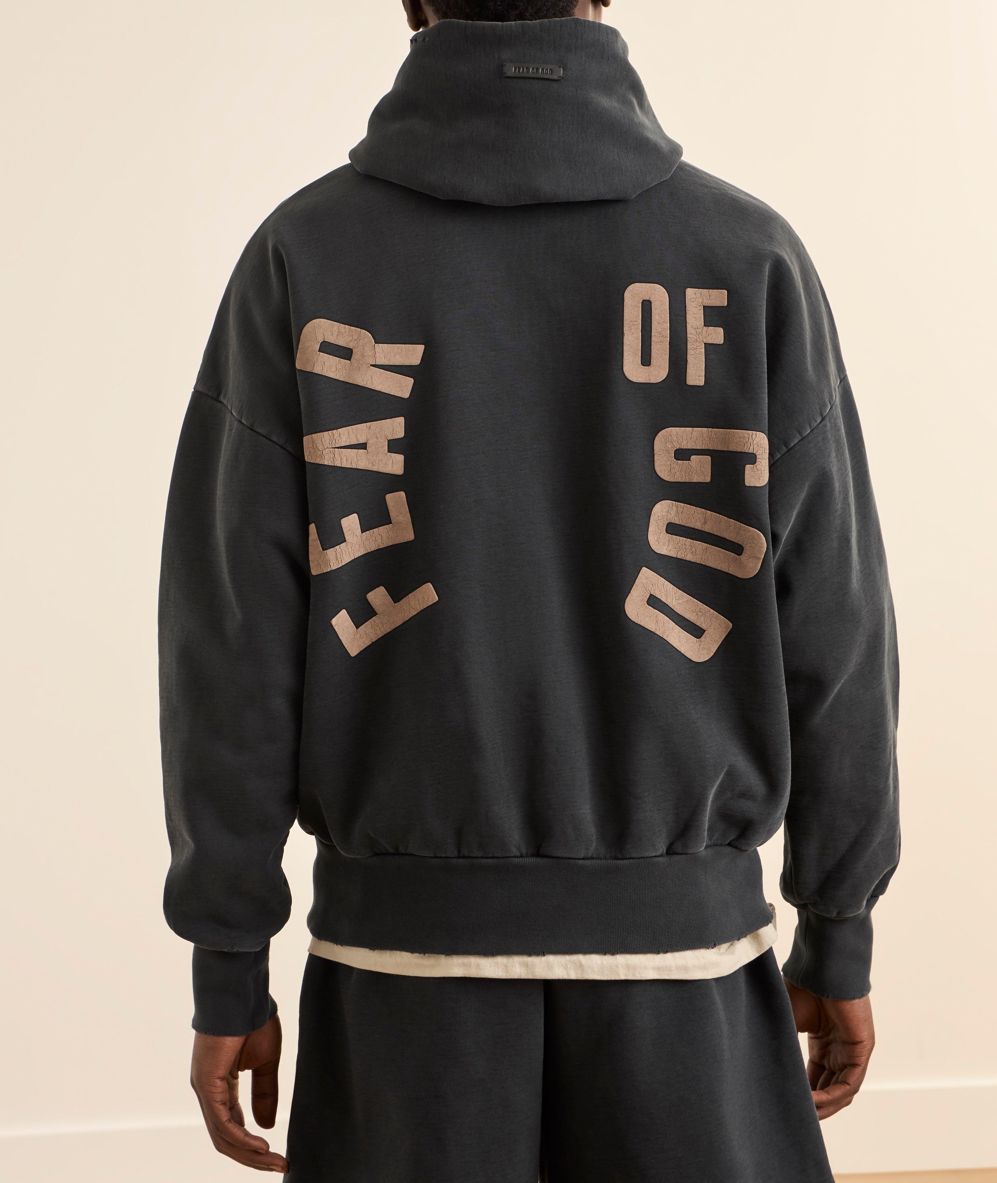Cursive Logo Graphic Print Hooded Sweatshirt image 3