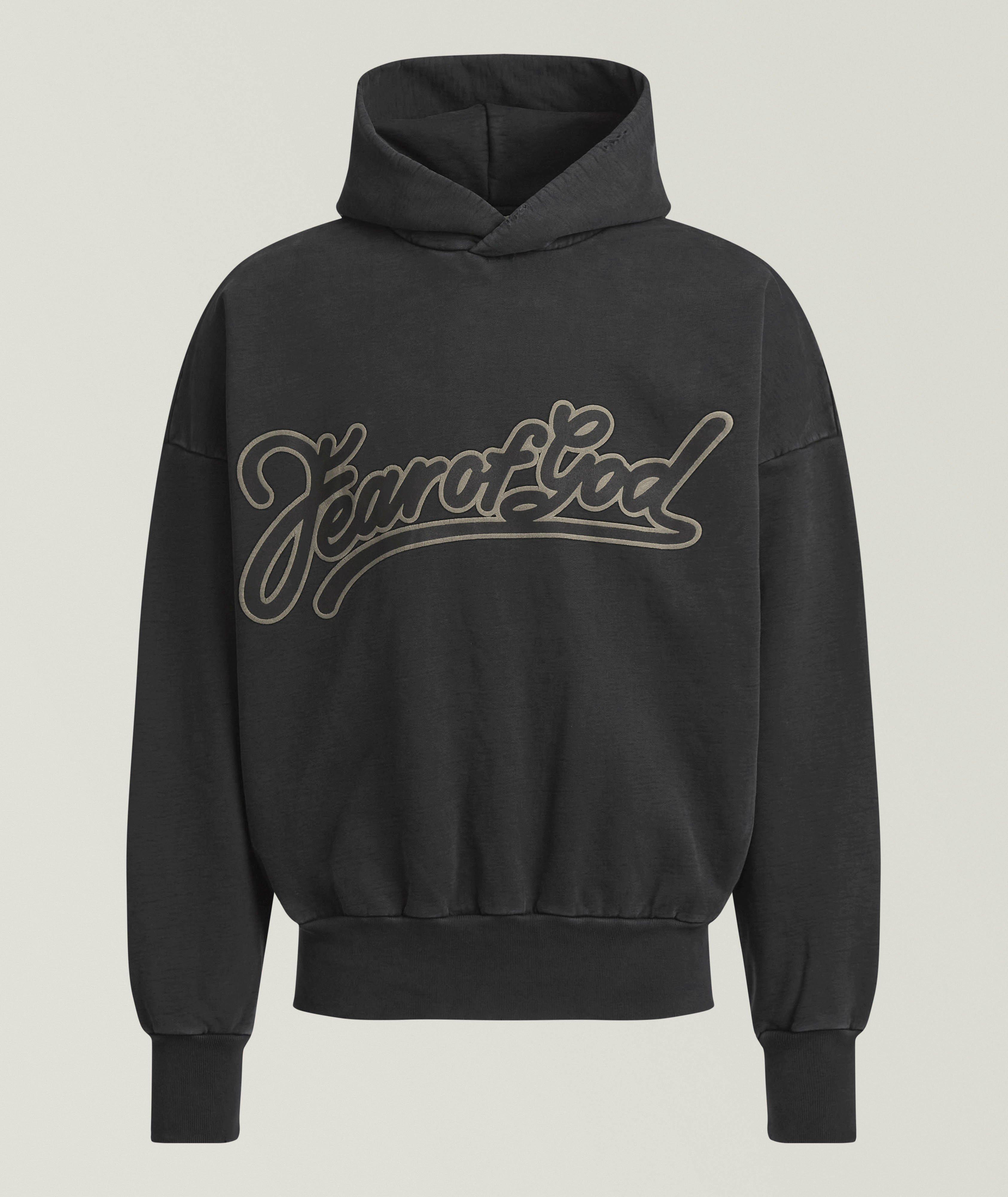 Cursive Logo Graphic Print Hooded Sweatshirt image 0