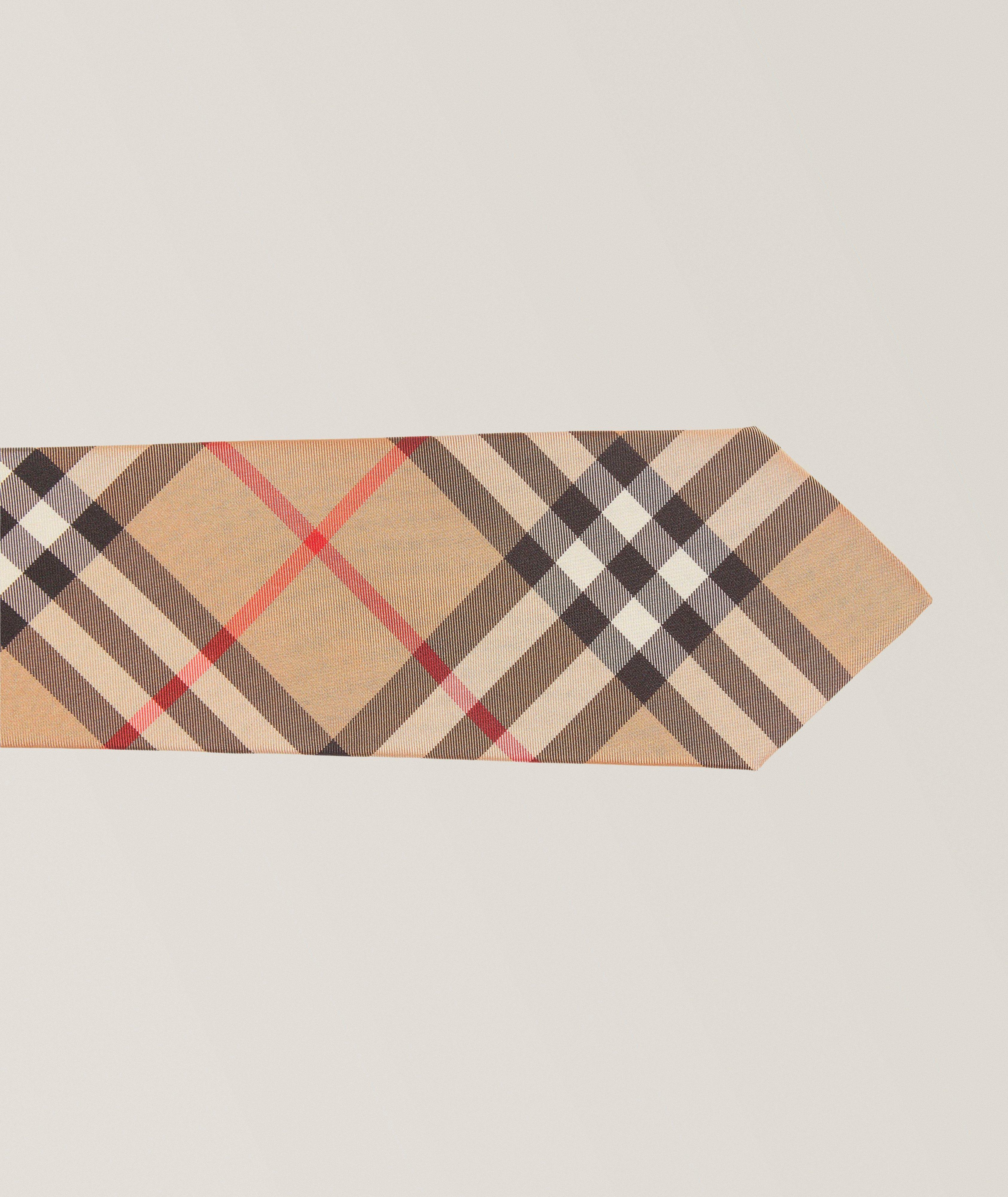 Cravate en soie carreaux grands image 2