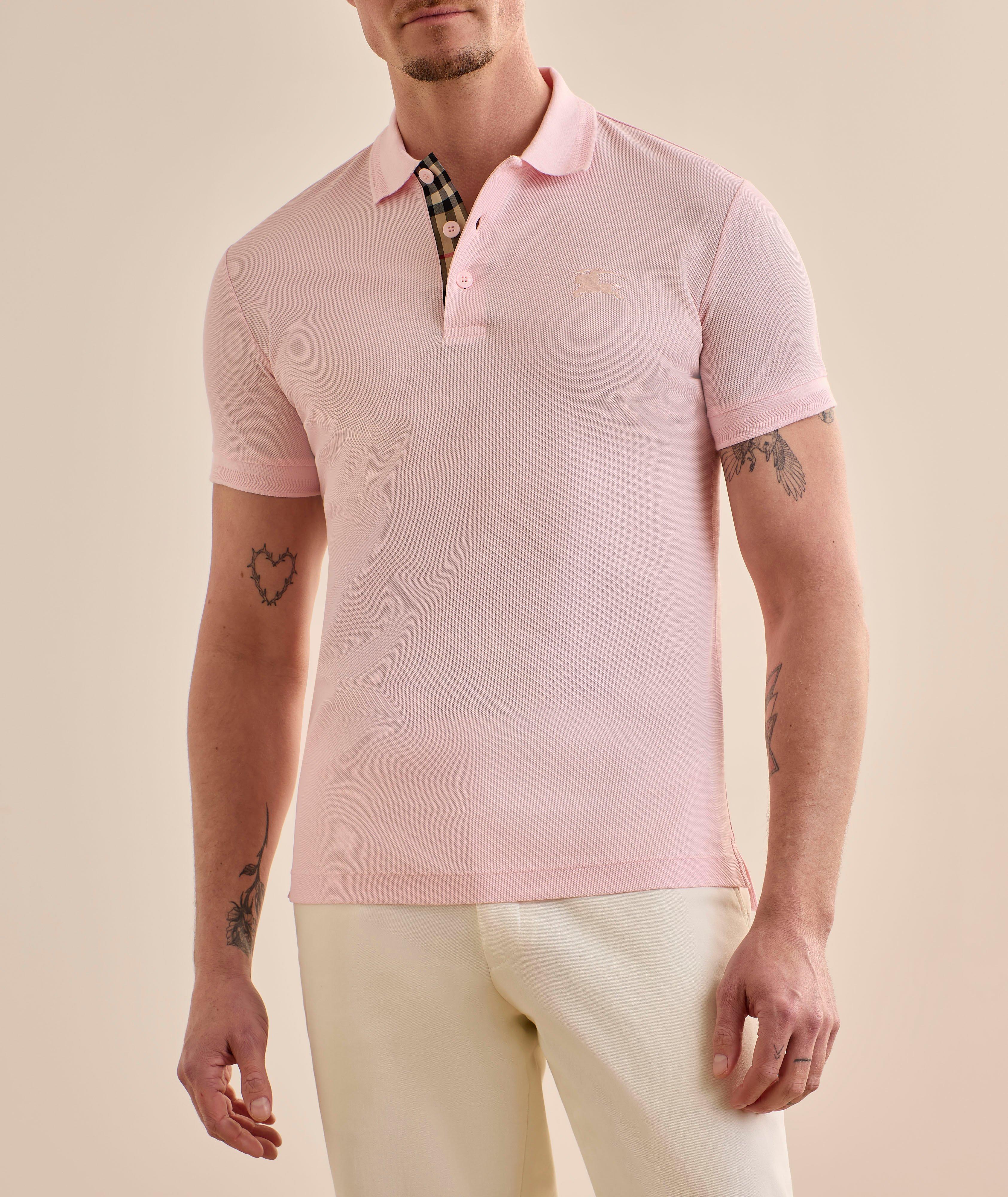 Checked Placket Cotton Polo  image 1