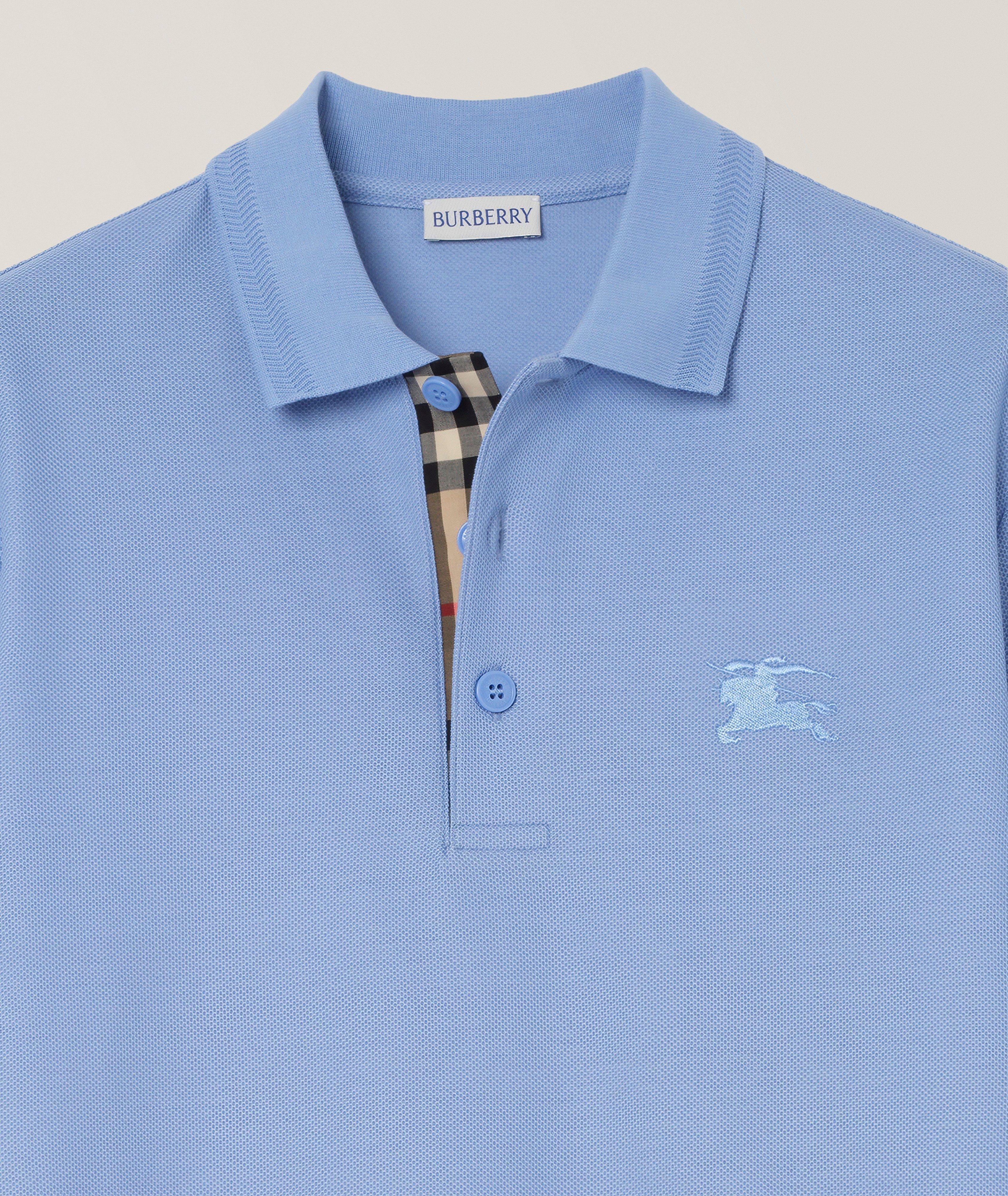 Checked Placket Cotton Polo image 1