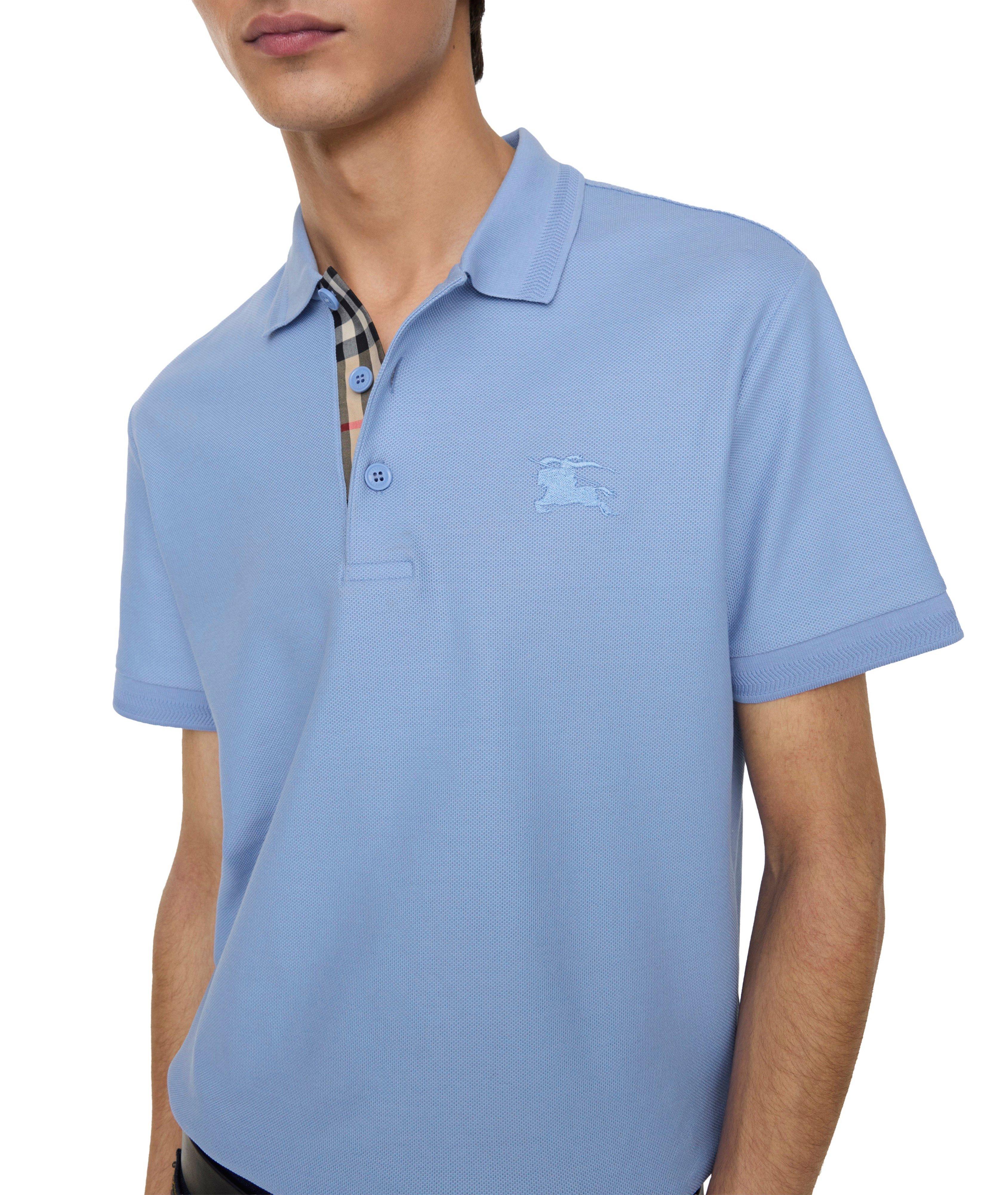 Checked Placket Cotton Polo image 3