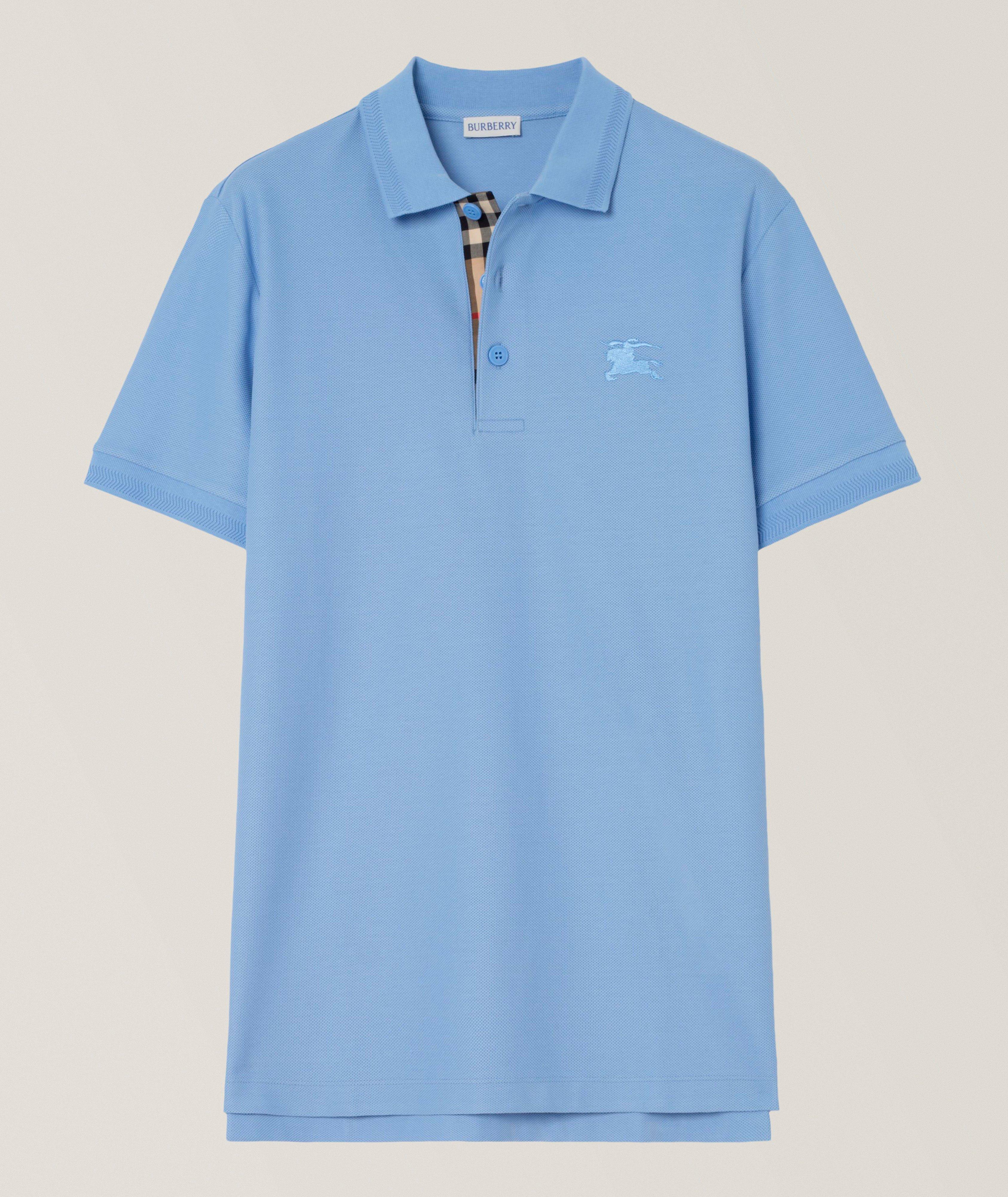 Checked Placket Cotton Polo image 0