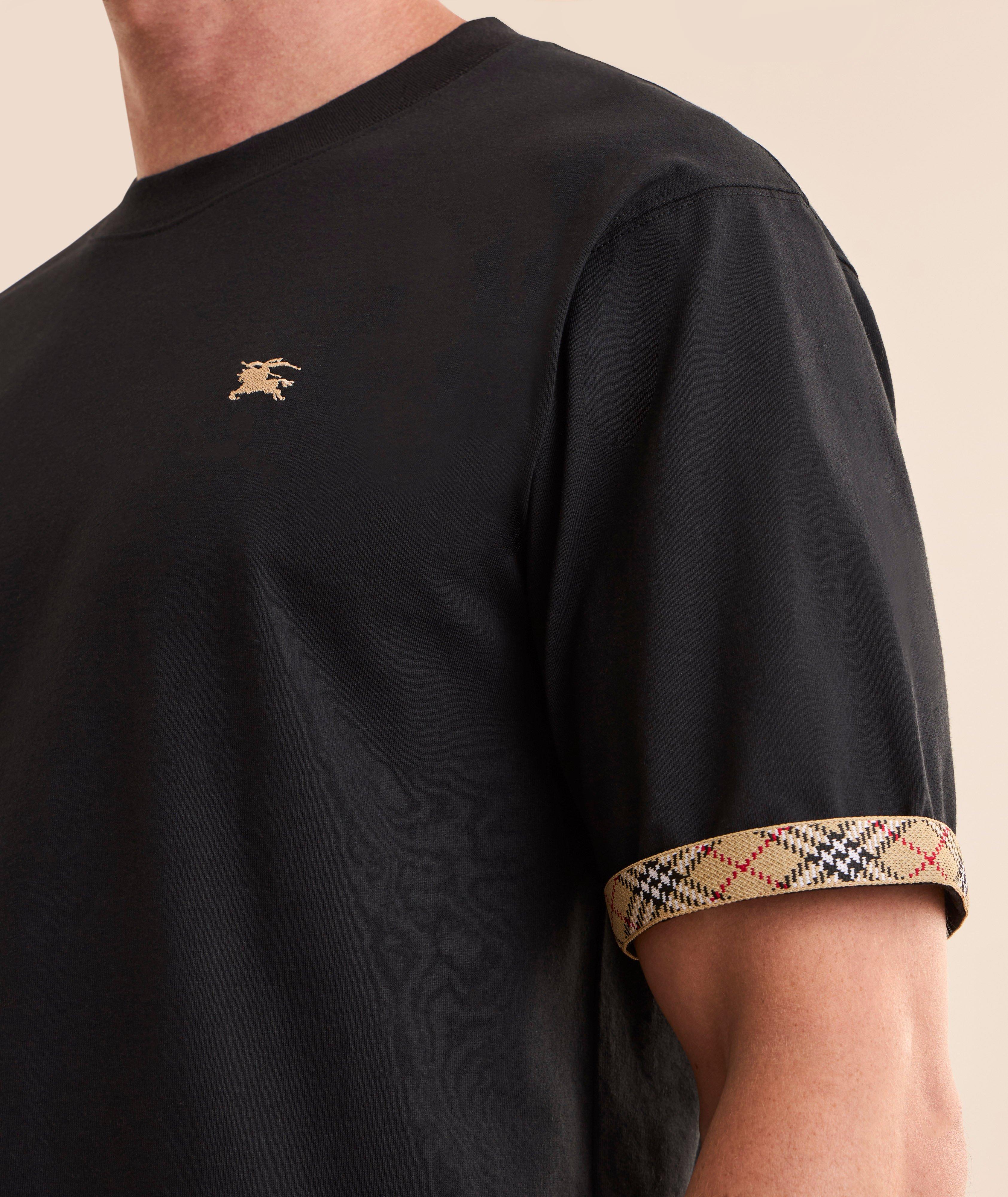Ryan Slim-Fit Check Turn-Up T-Shirt image 3