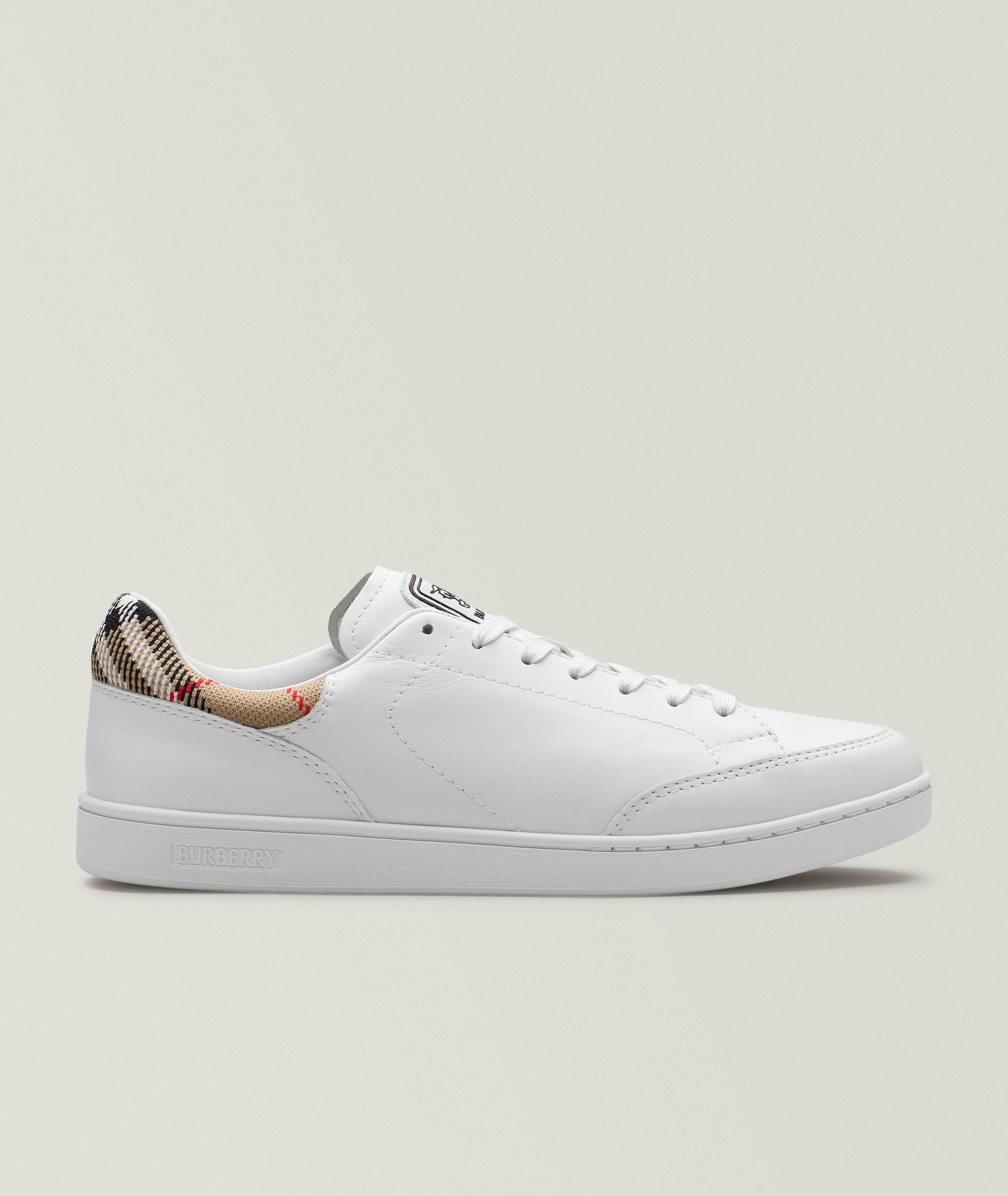 Chaussures sport en cuir carreaux image 0