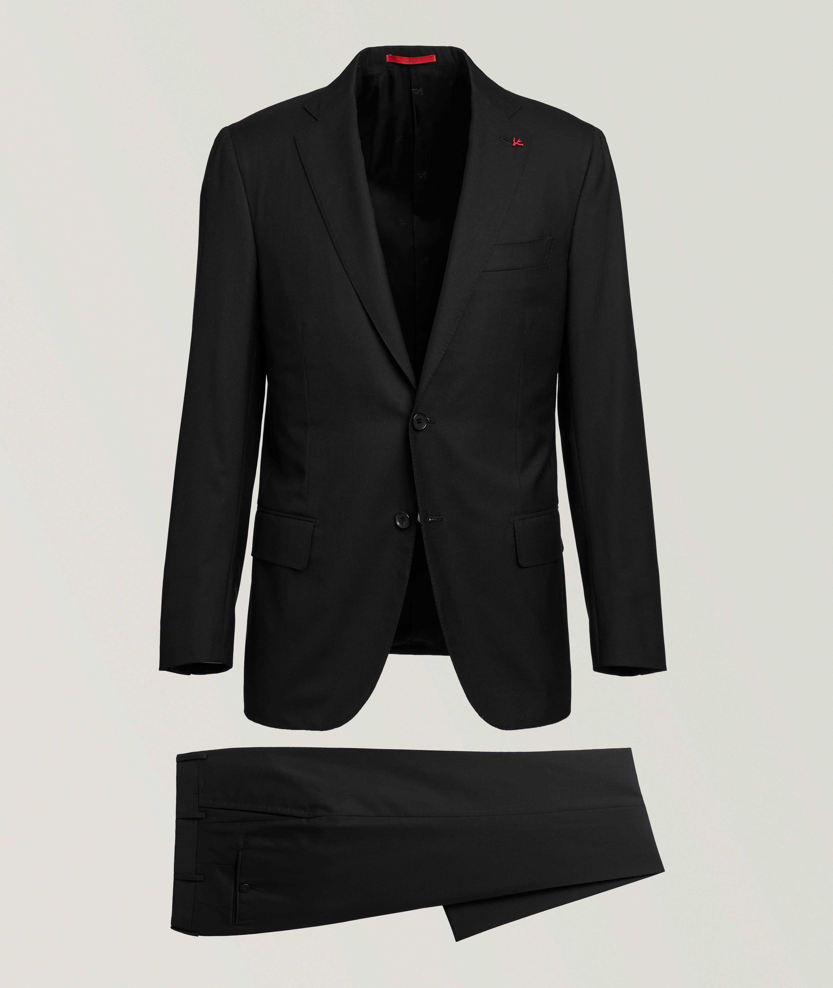 Isaia Sanita Solid Wool Suit
