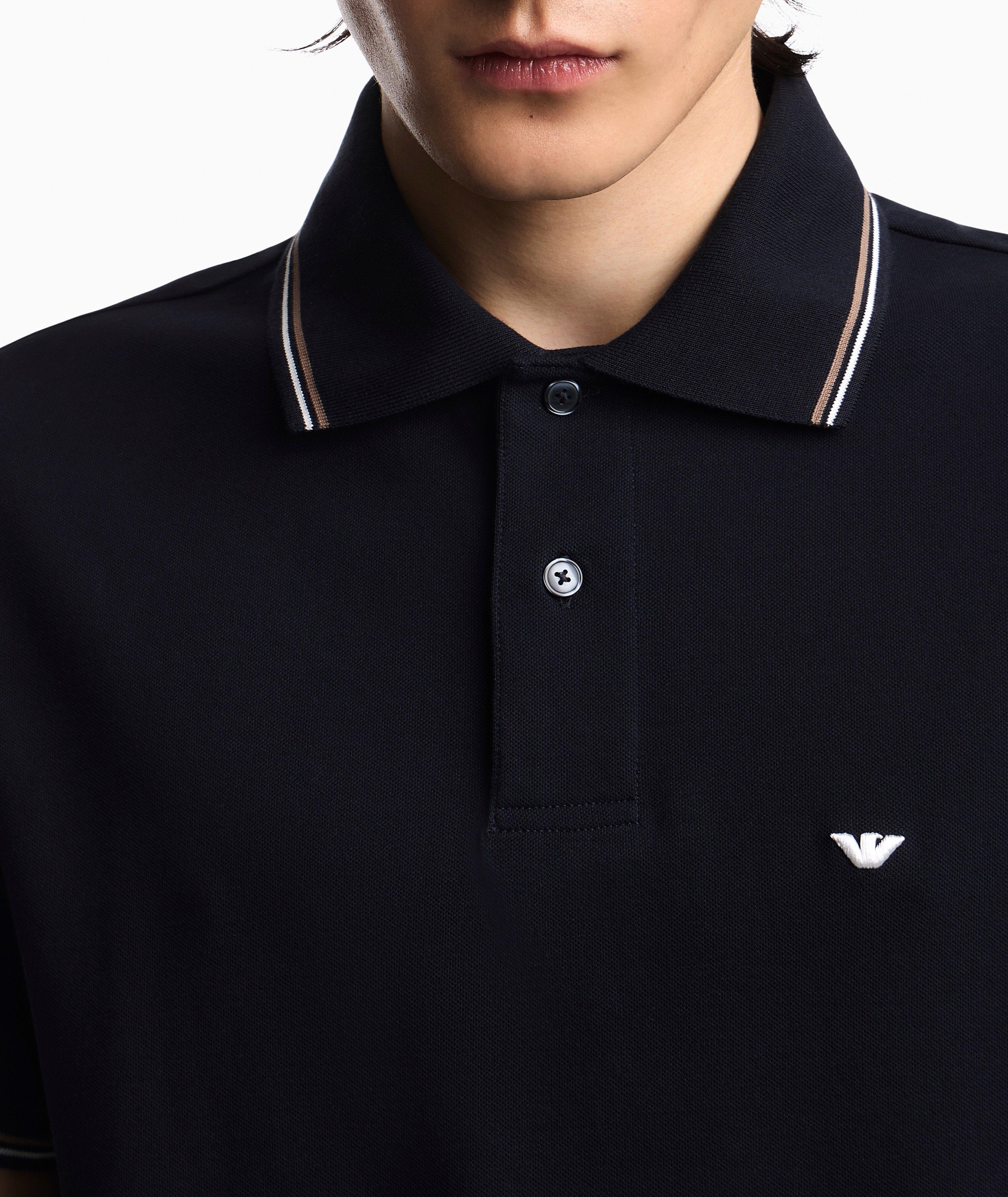 Stretch-Cotton Piqué Polo image 3