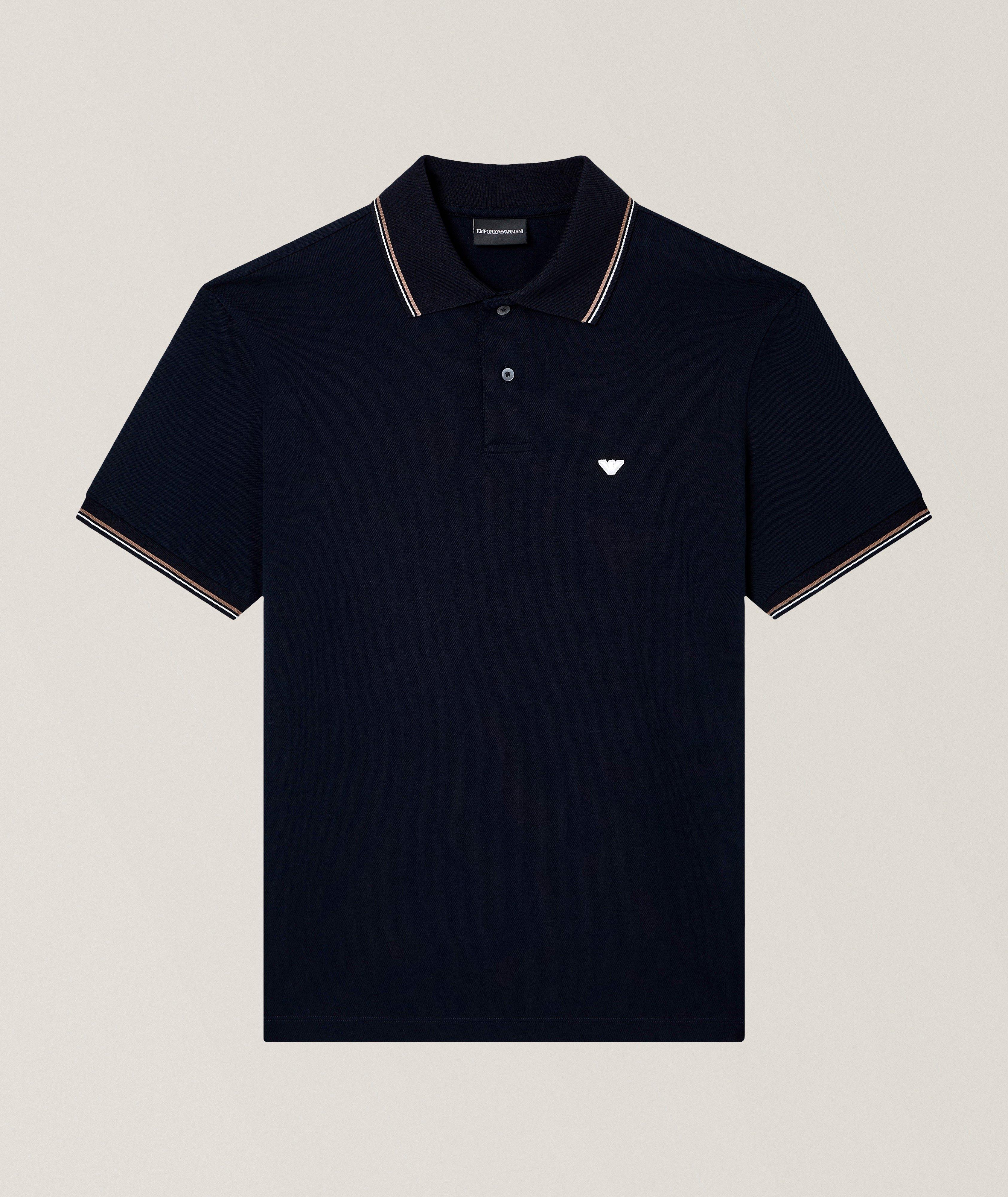Emporio Armani Stretch-Cotton Piqué Polo | Polos | Harry Rosen