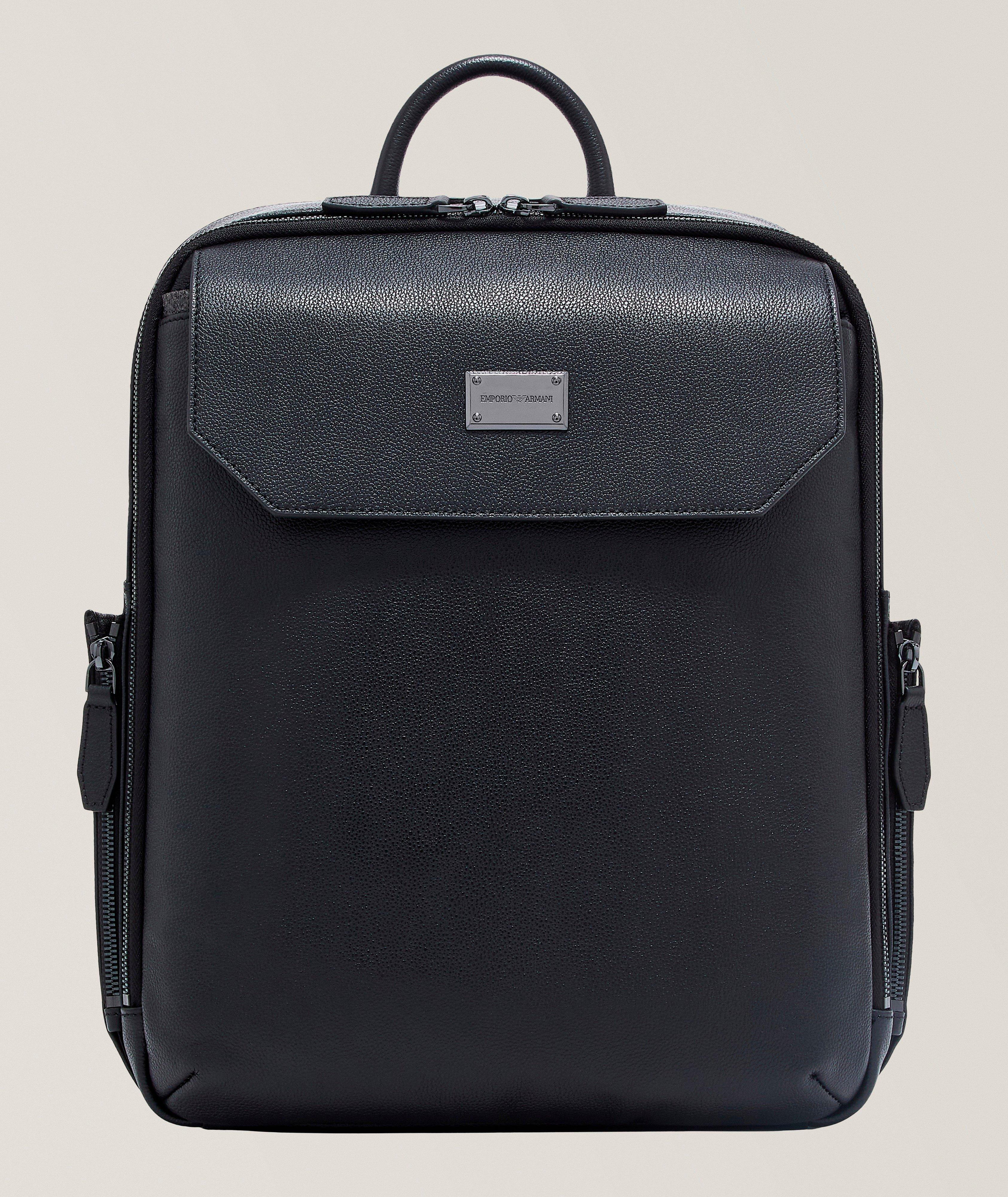 Emporio Armani Tumbled Leather Backpack