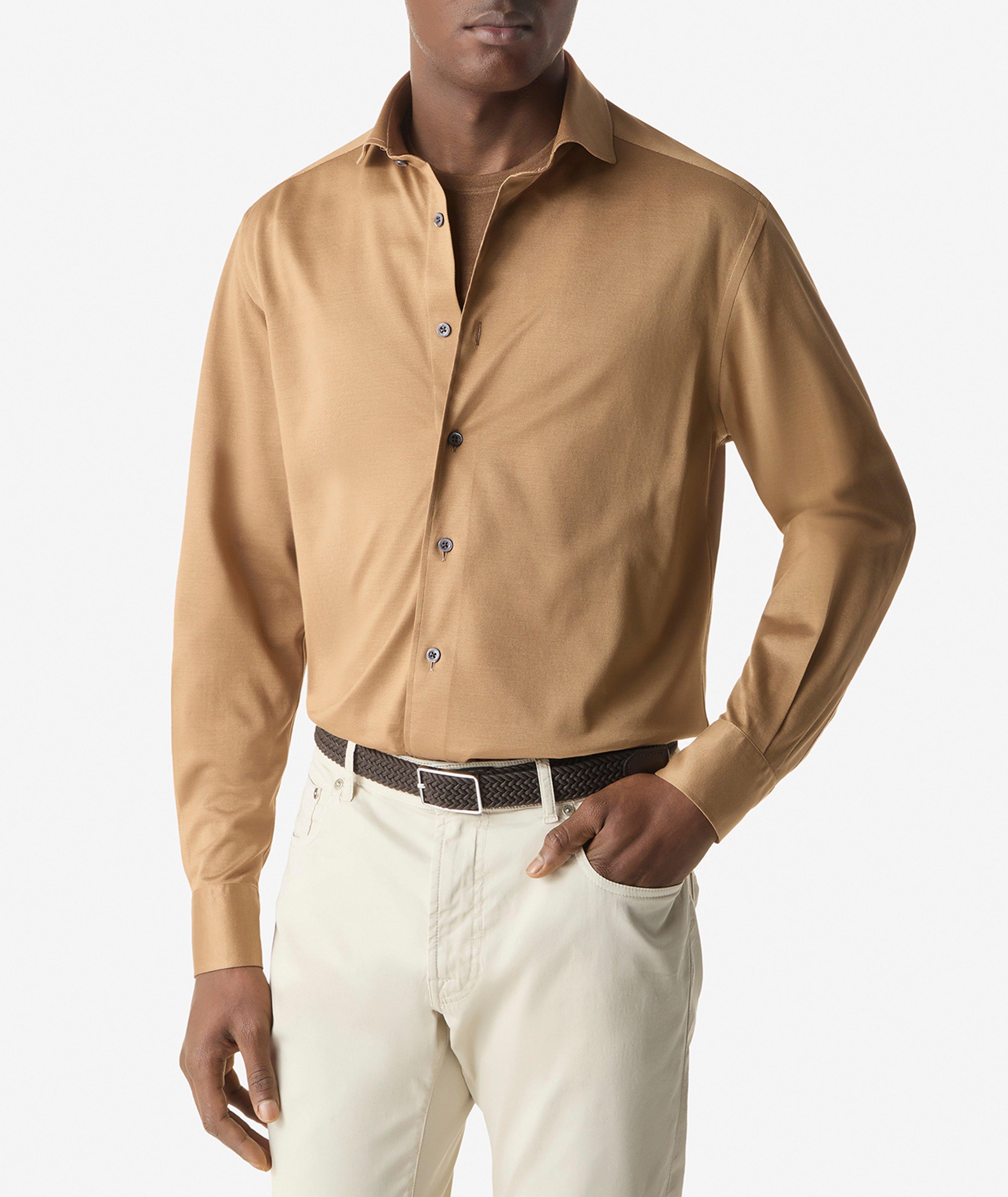 Chemise coton jersey piqué image 1