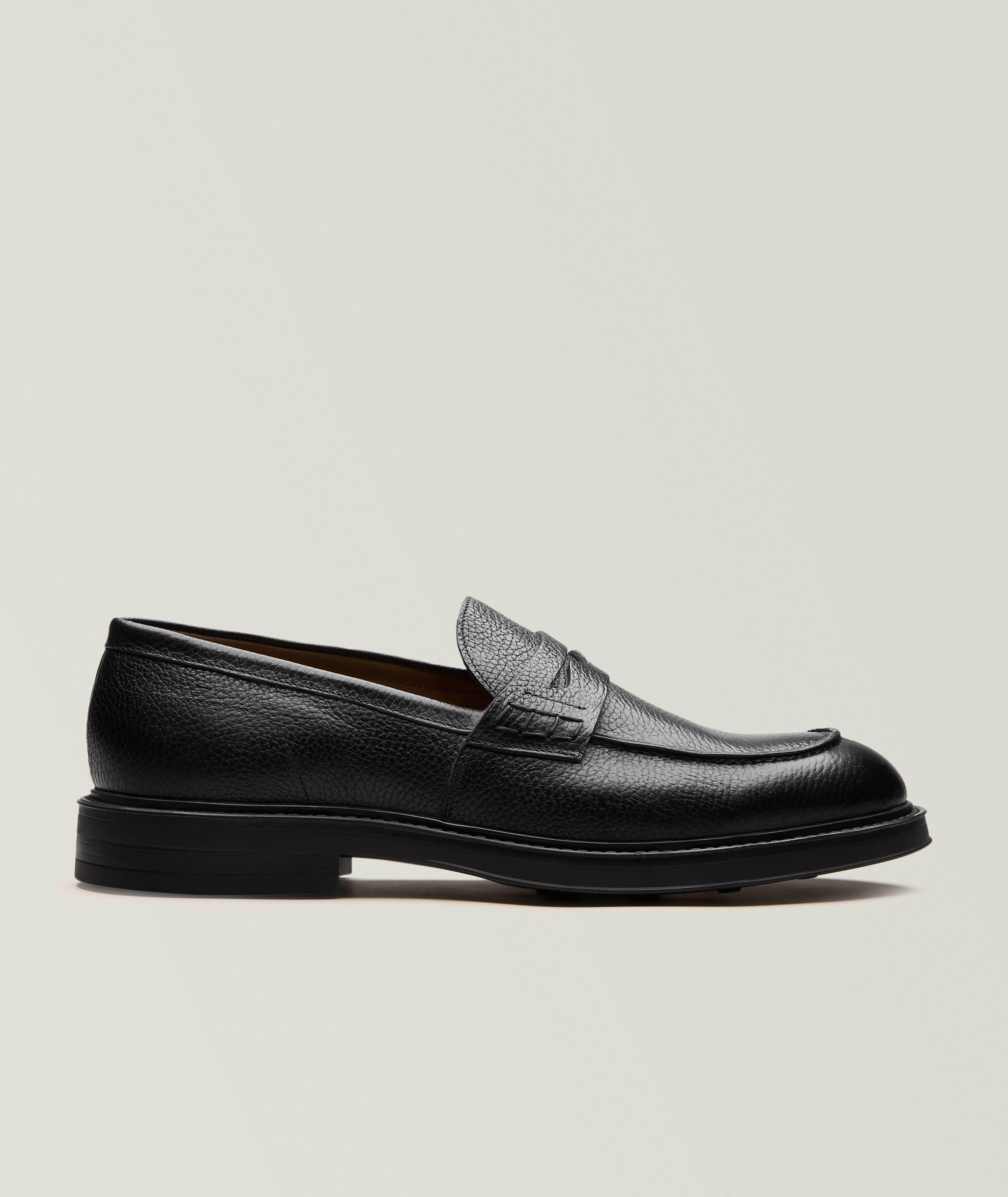 Harold Leather Split-Toe Penny Loafers