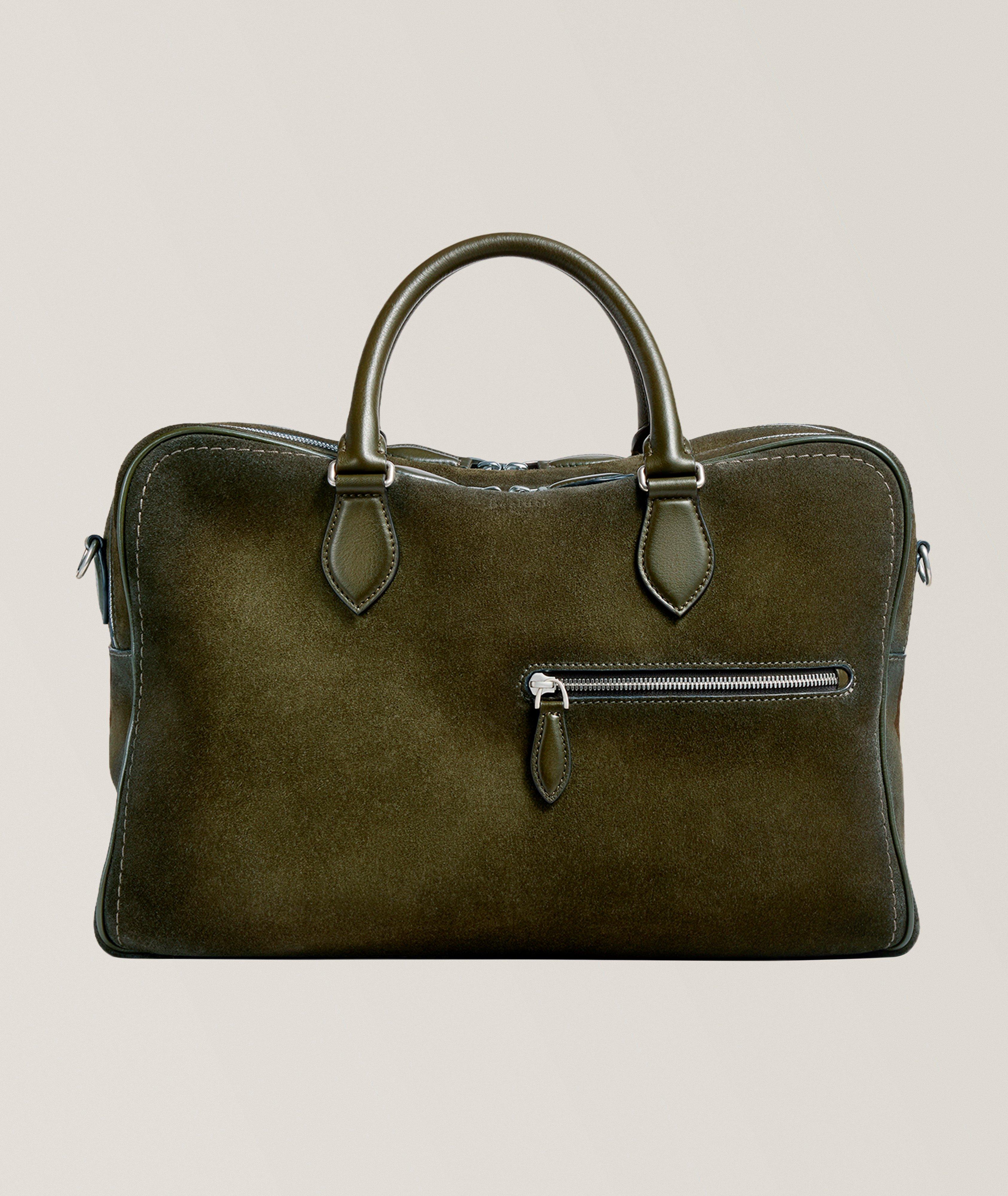 Berluti Double Face Suede Calf Leather Briefcase