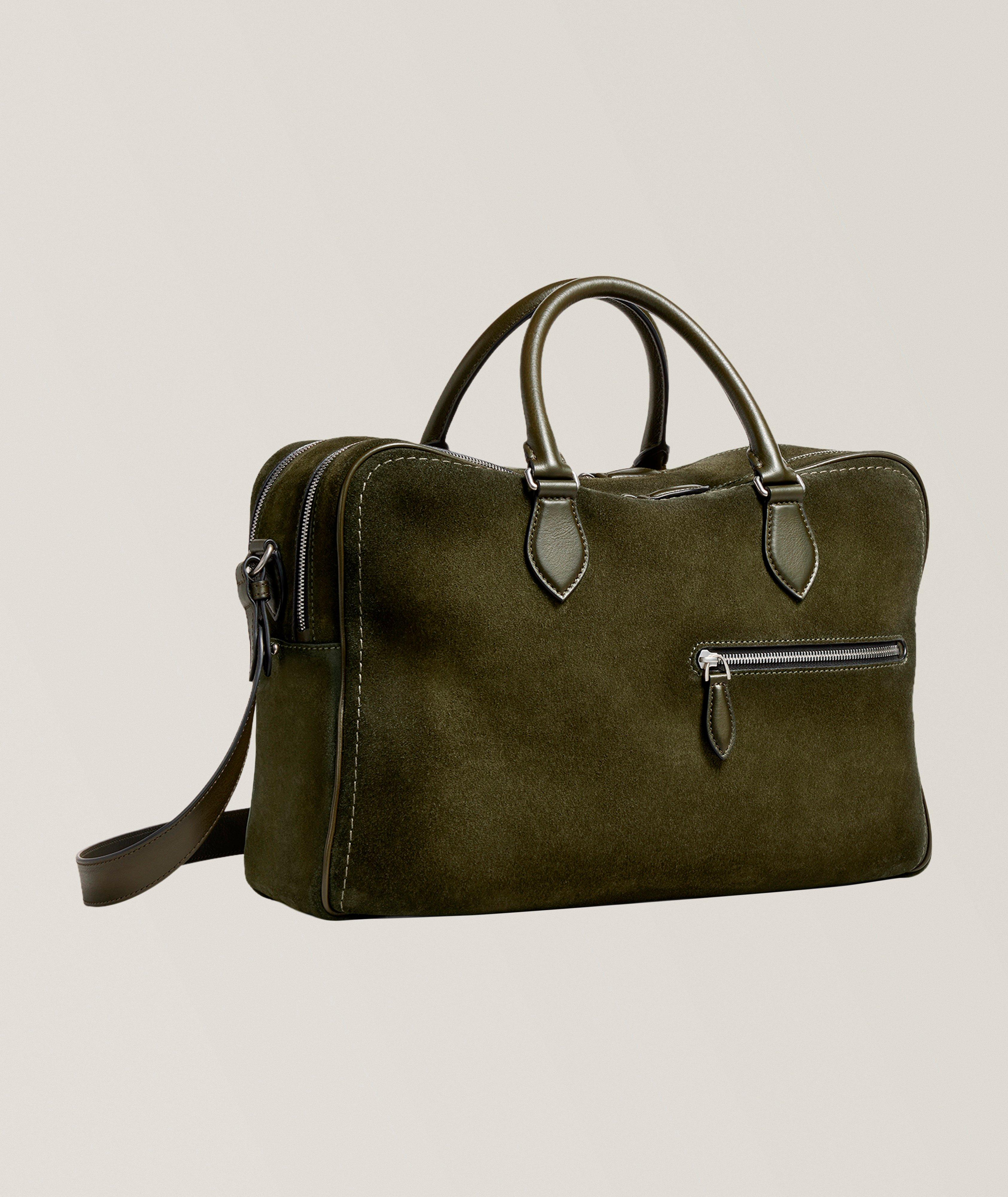 Double Face Suede Calf Leather Briefcase image 1