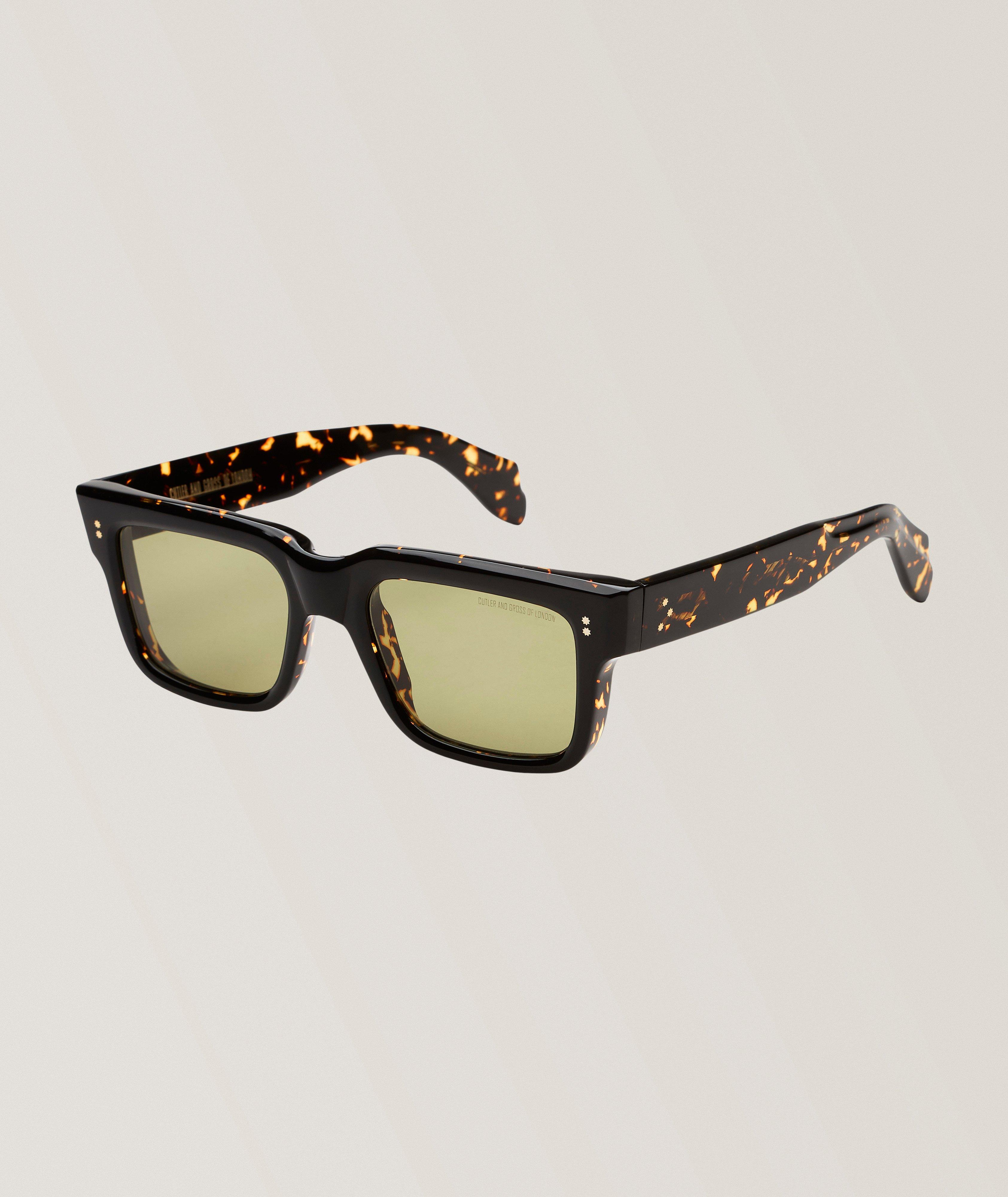 Cutler and Gross Lunettes de soleil carées havane 1403