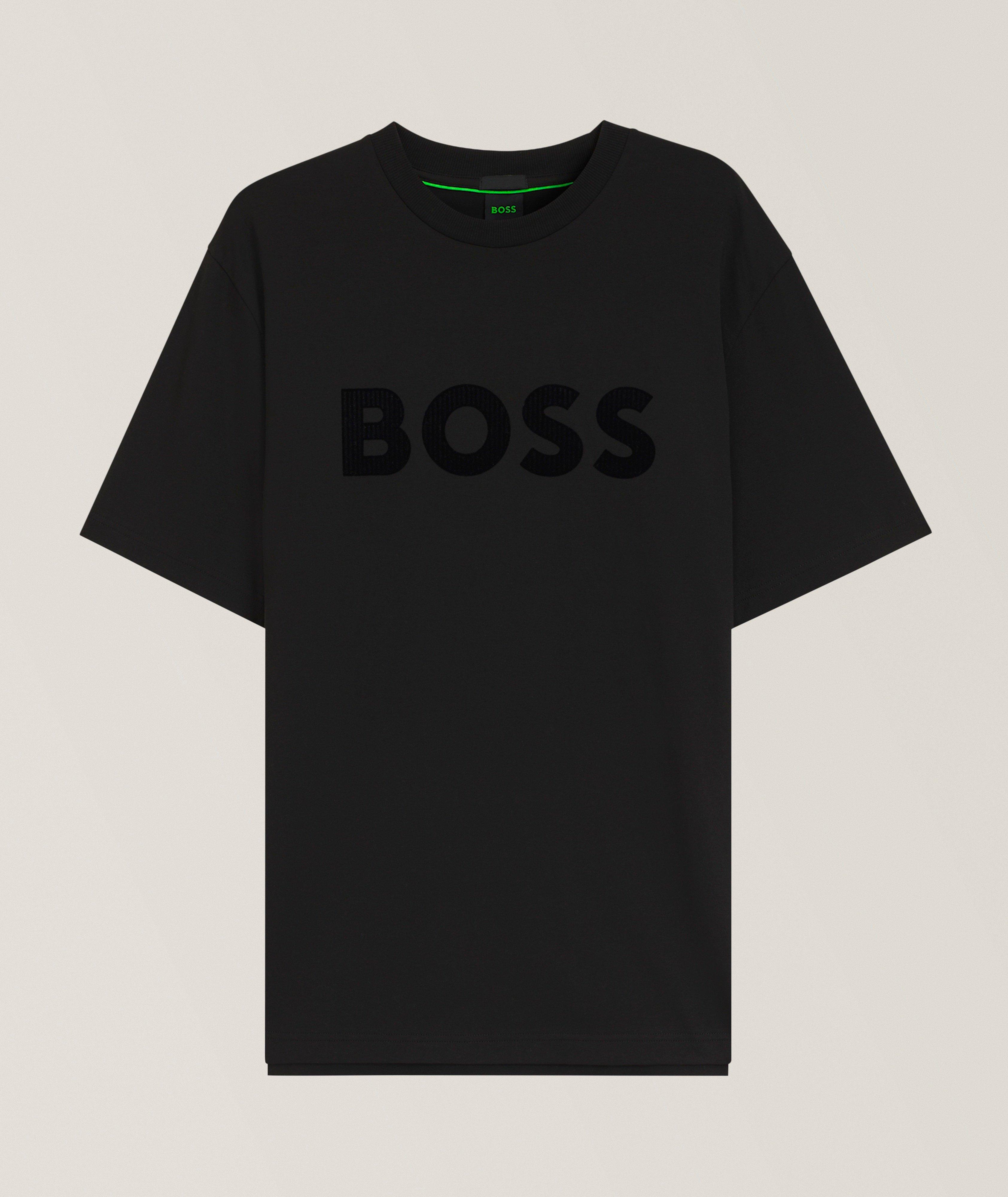 BOSS Tonal Flocked Logo T-Shirt