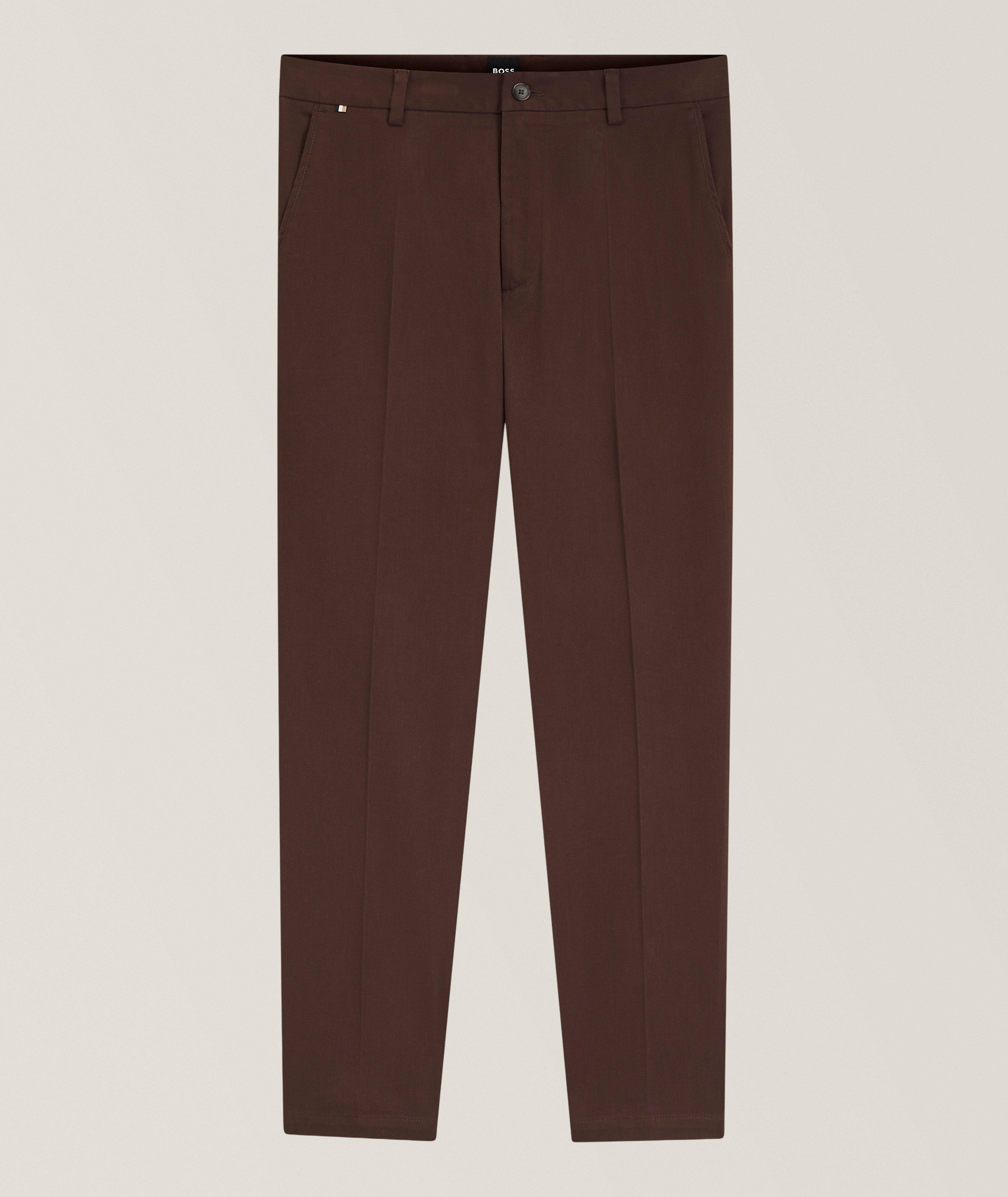 BOSS Kane Modern-Fit Stretch-Cotton Twill Pants