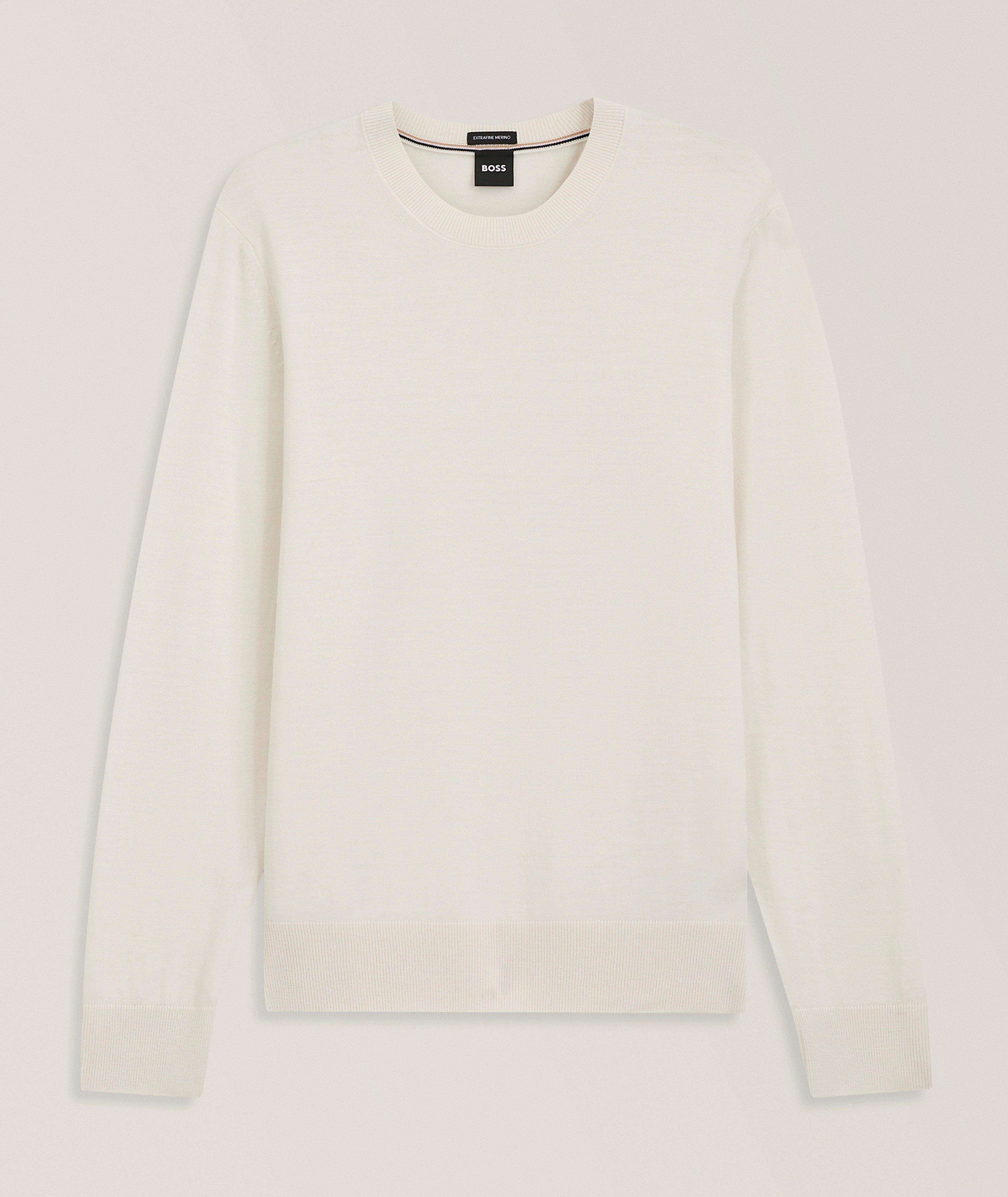 BOSS Leno Virgin Wool Crewneck Sweater
