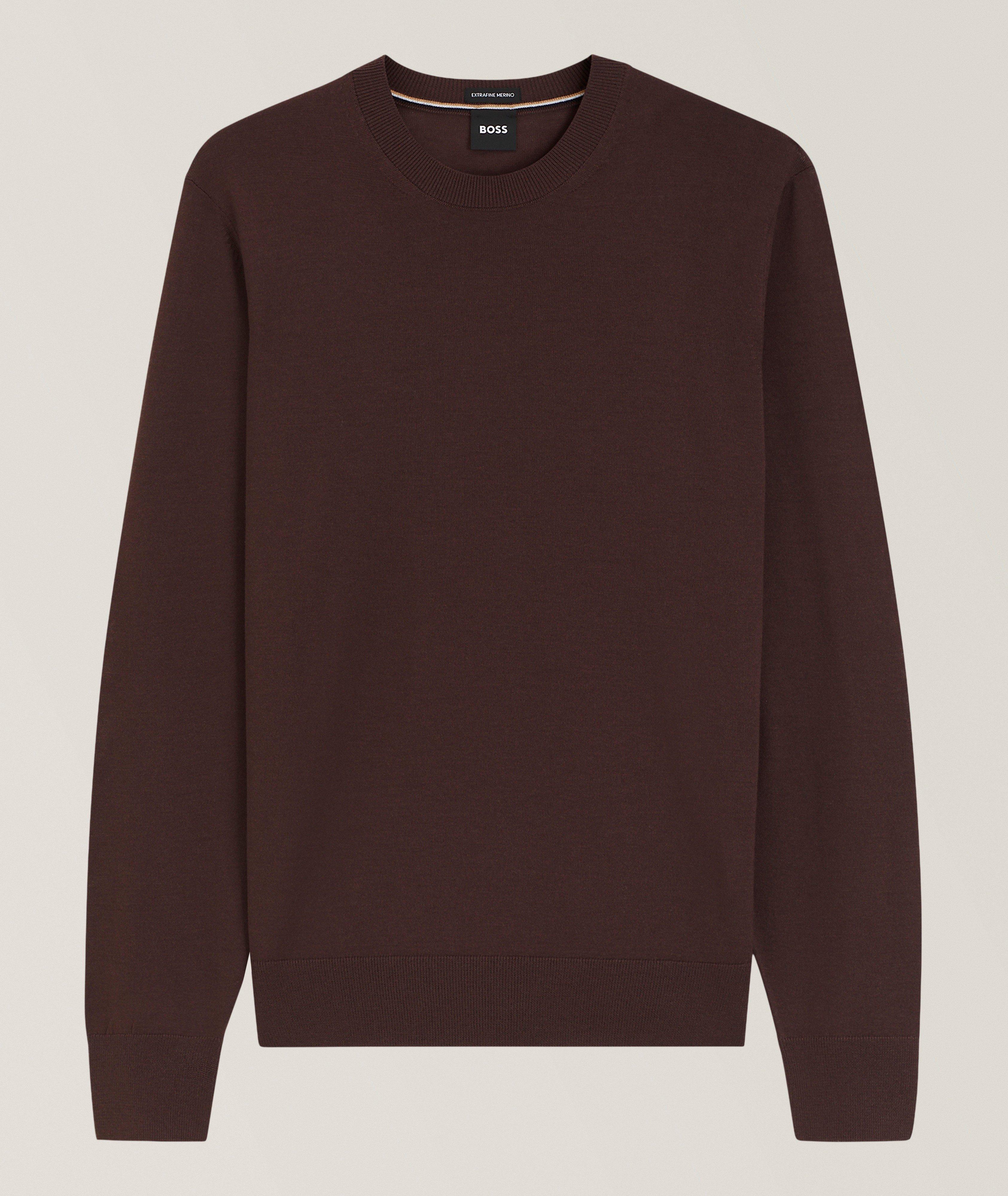 BOSS Leno Virgin Wool Crewneck Sweater