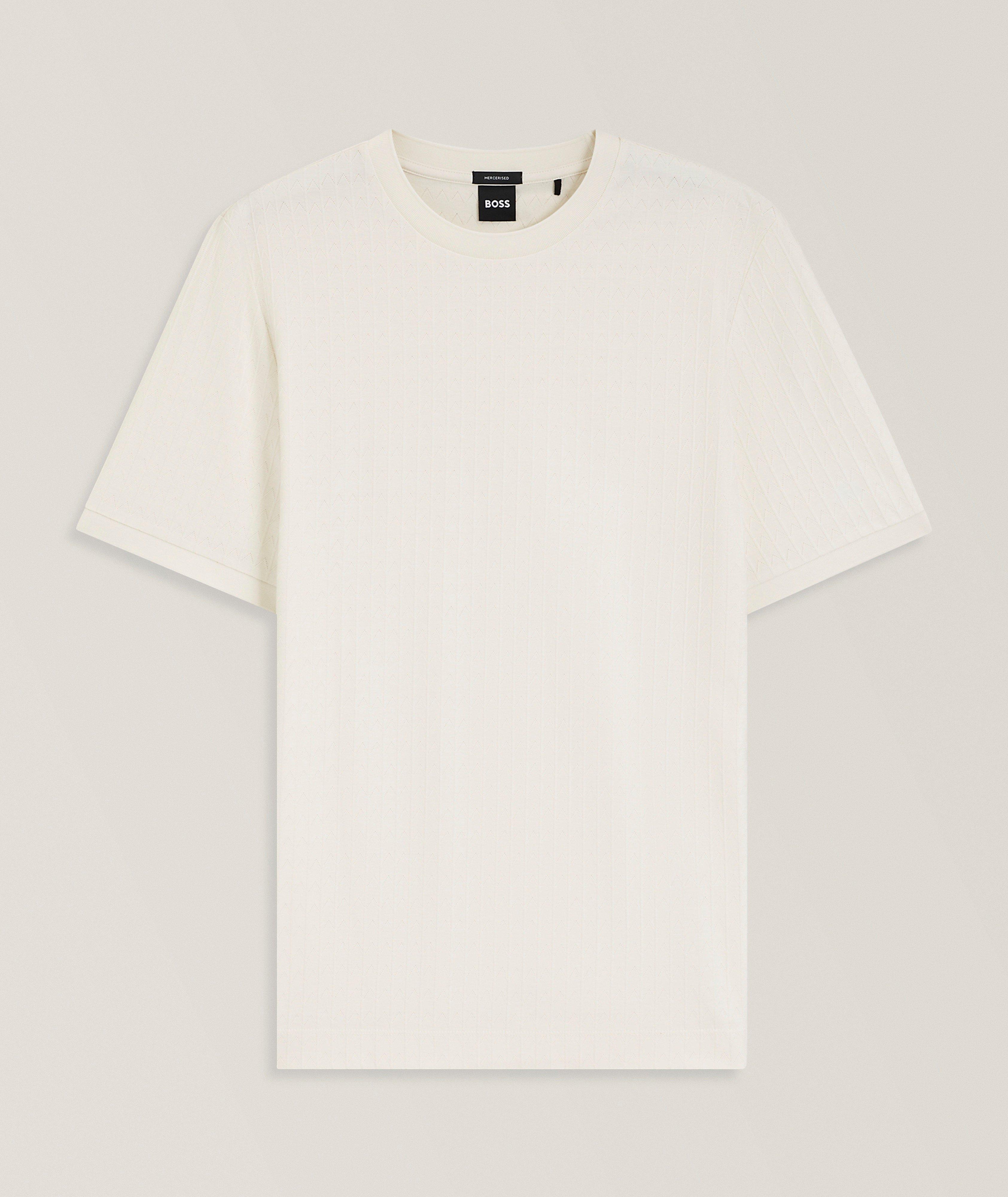 BOSS T-shirt coton jacquard géométrique Thompson