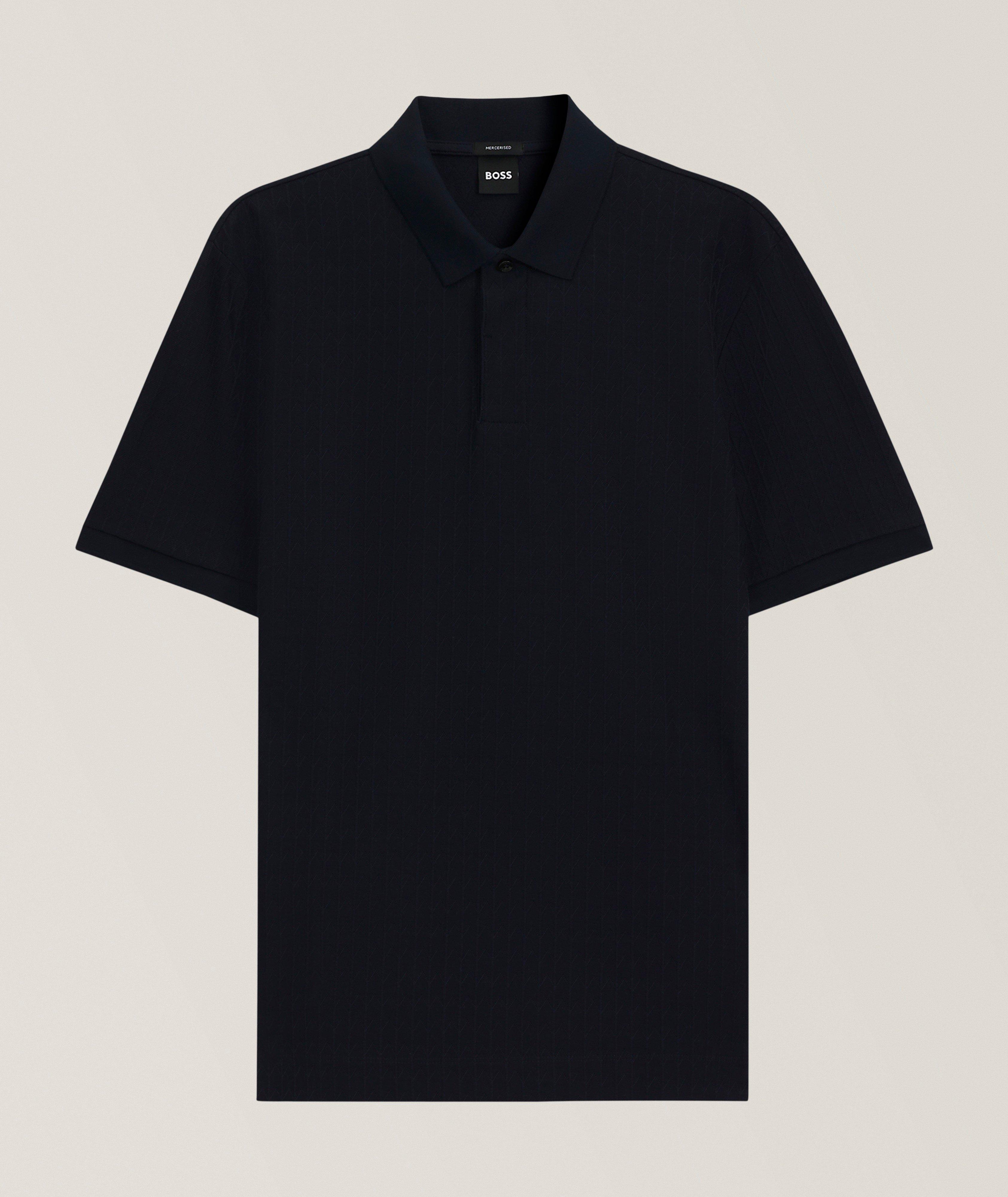 BOSS Polo coton jacquard géométrique Parlay