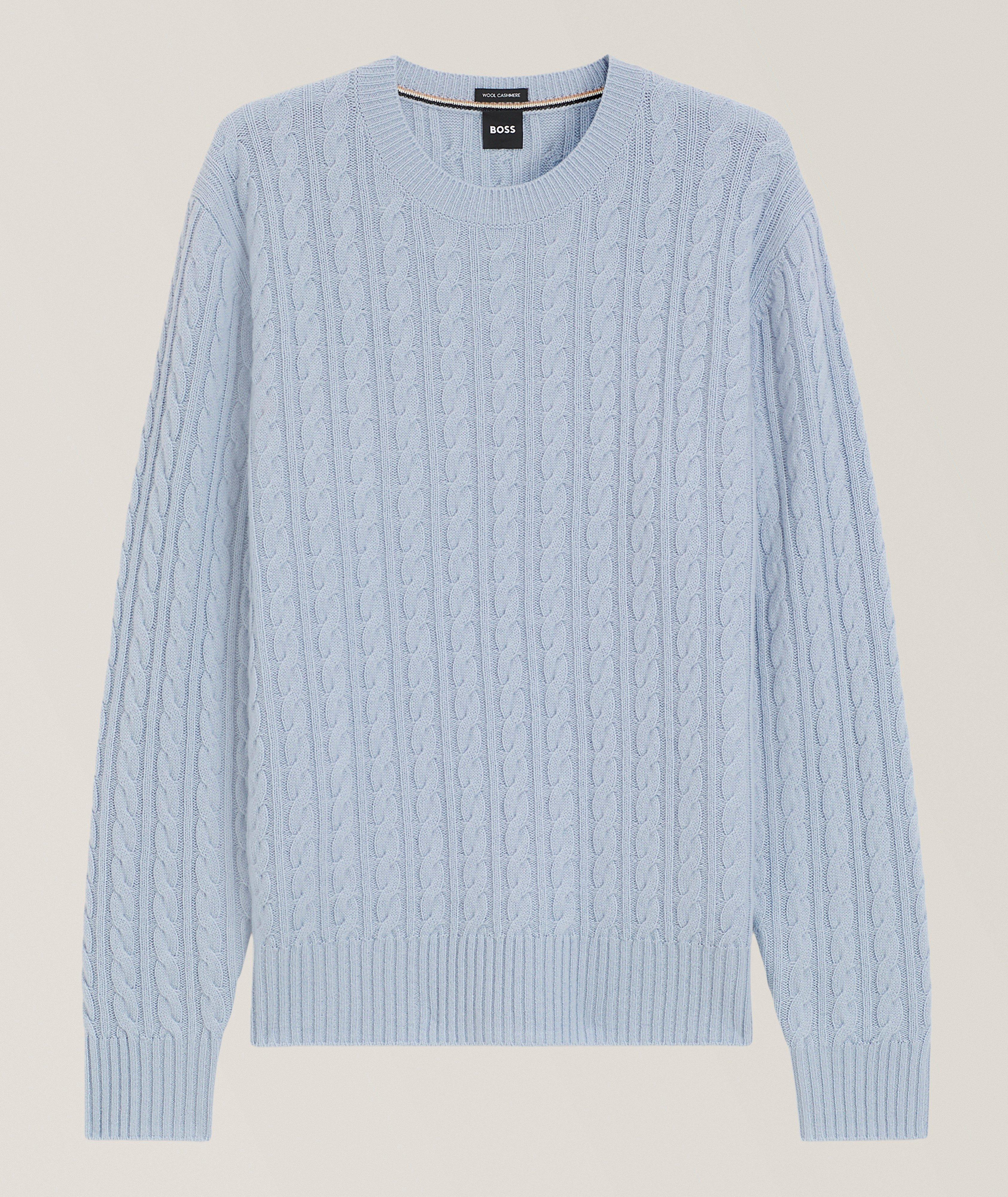 BOSS Furlan Cable Knit Wool-Cashmere Sweater