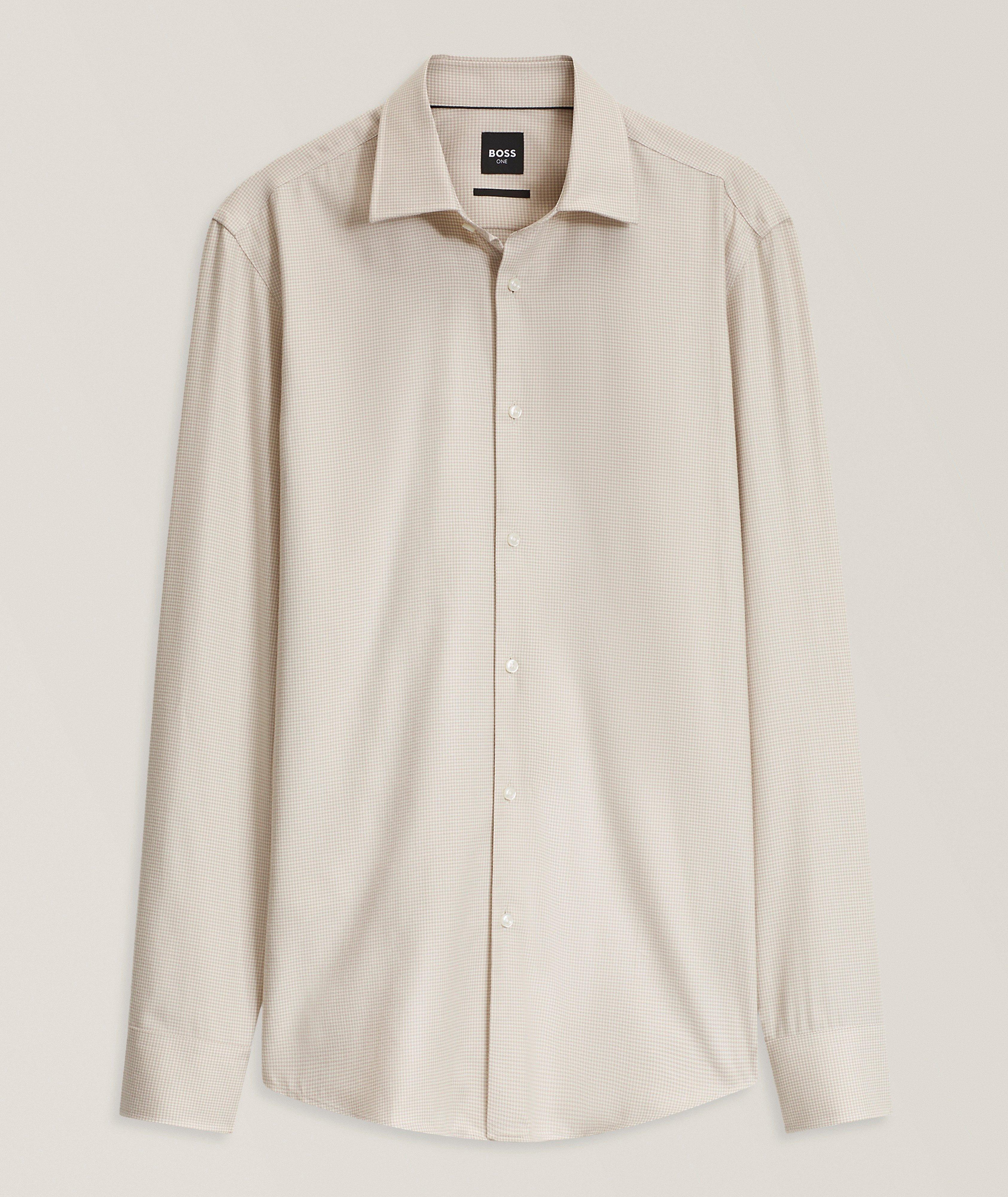 BOSS Chemise habillée flanelle Hank coupe-ajustée