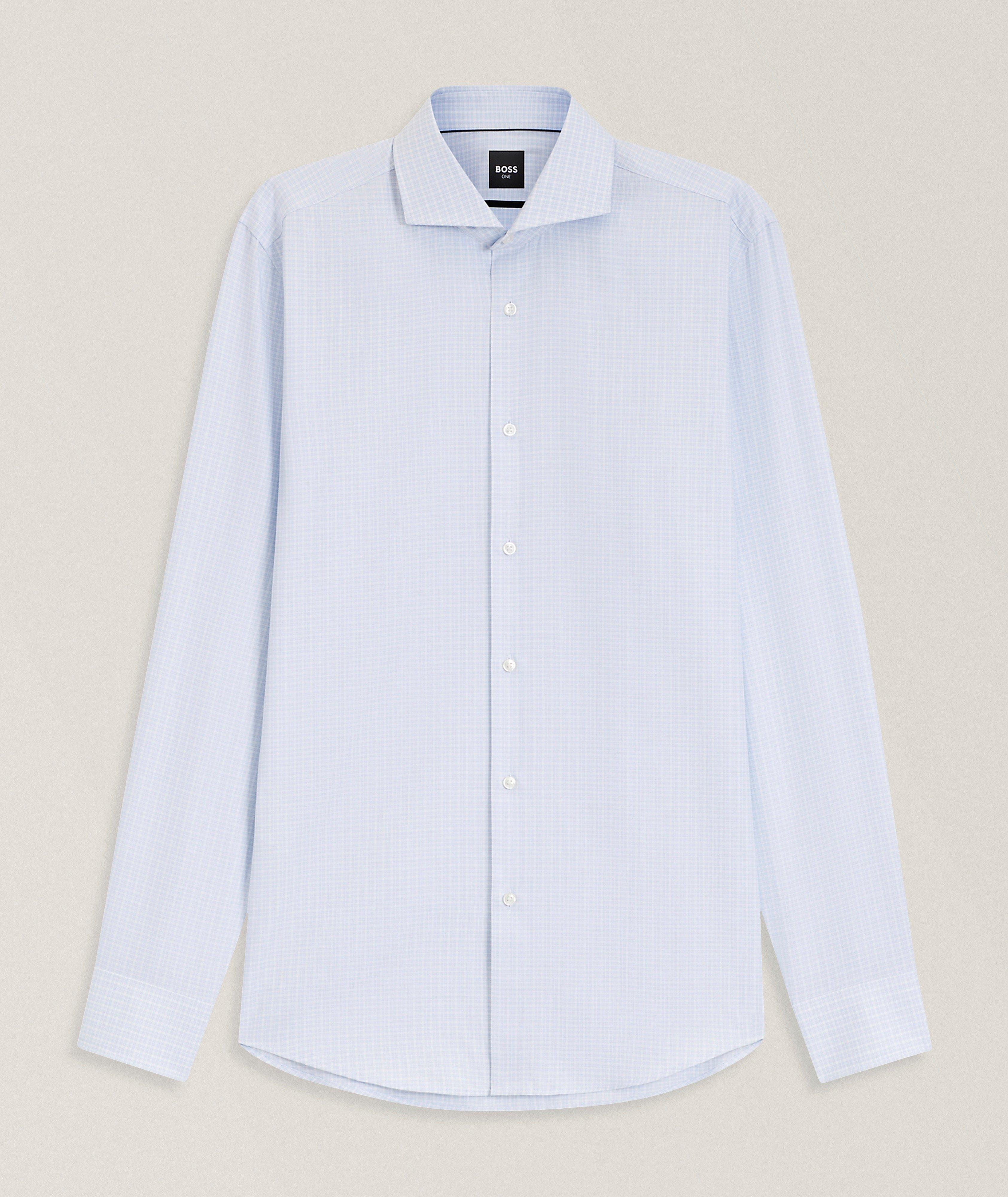 BOSS Slim-Fit Hank Checked Dress Shirt