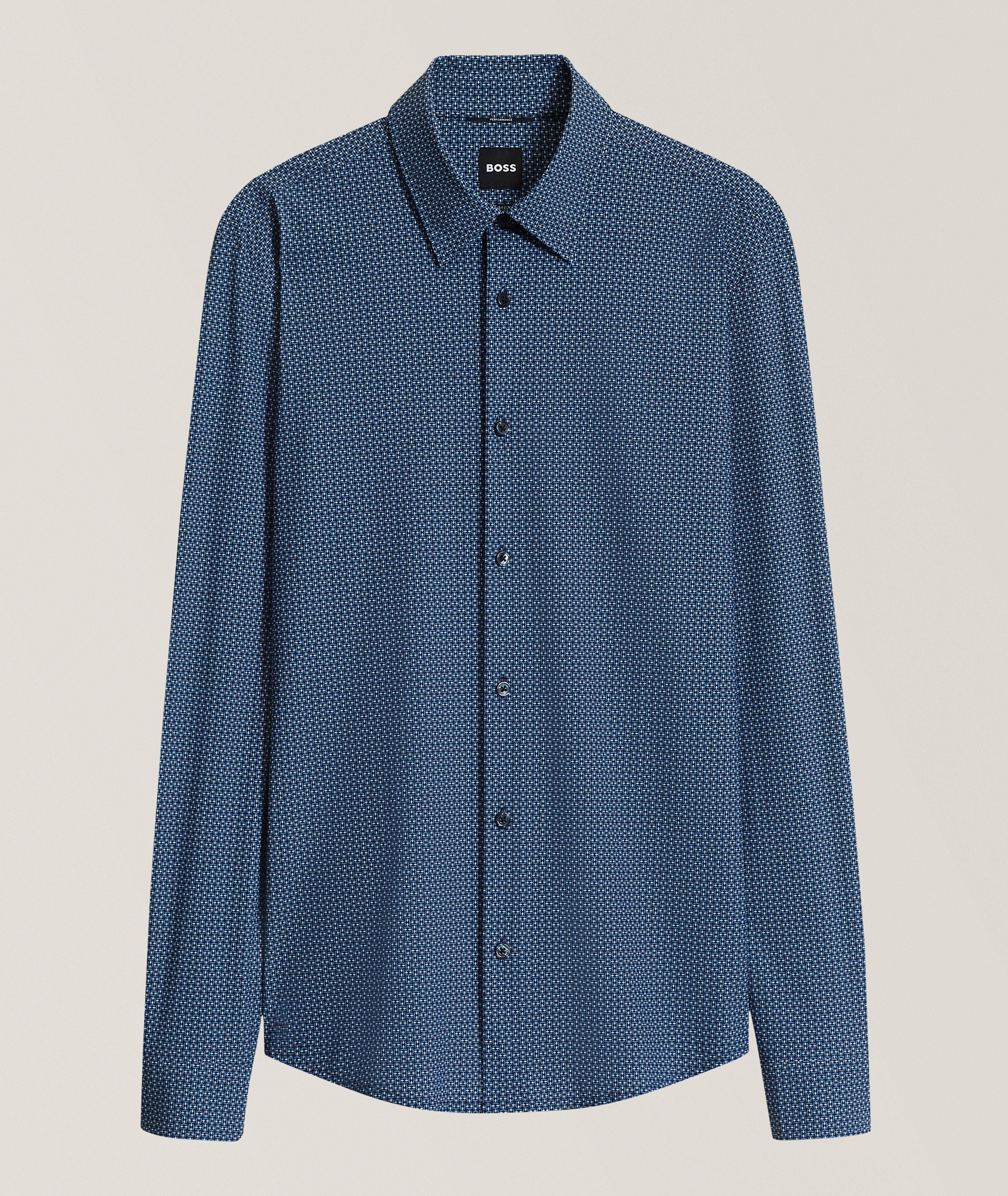 BOSS Slim-Fit Performance-Stretch Jersey Shirt 