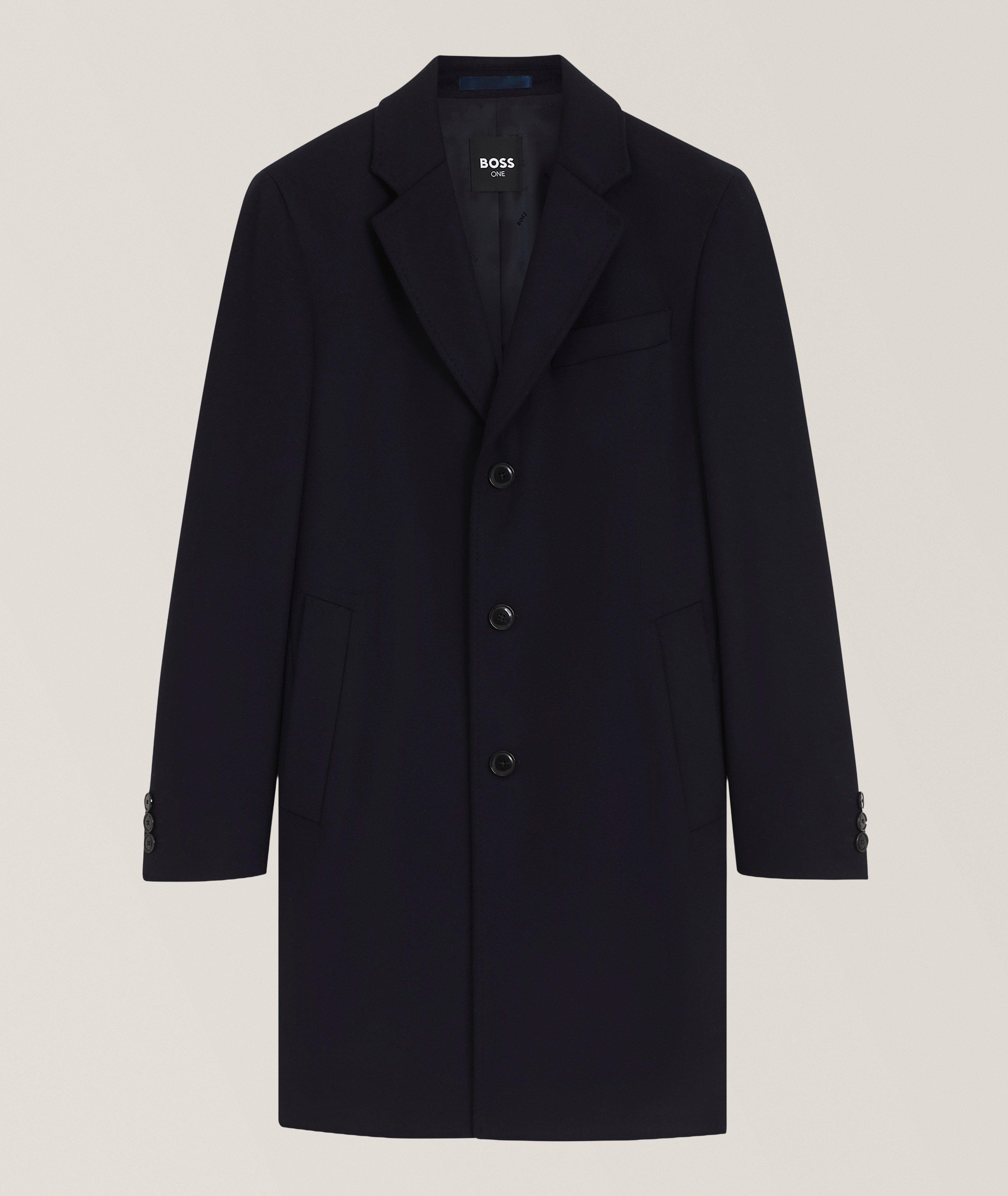 BOSS Slim-Fit Hyde Wool-Cashmere Coat 