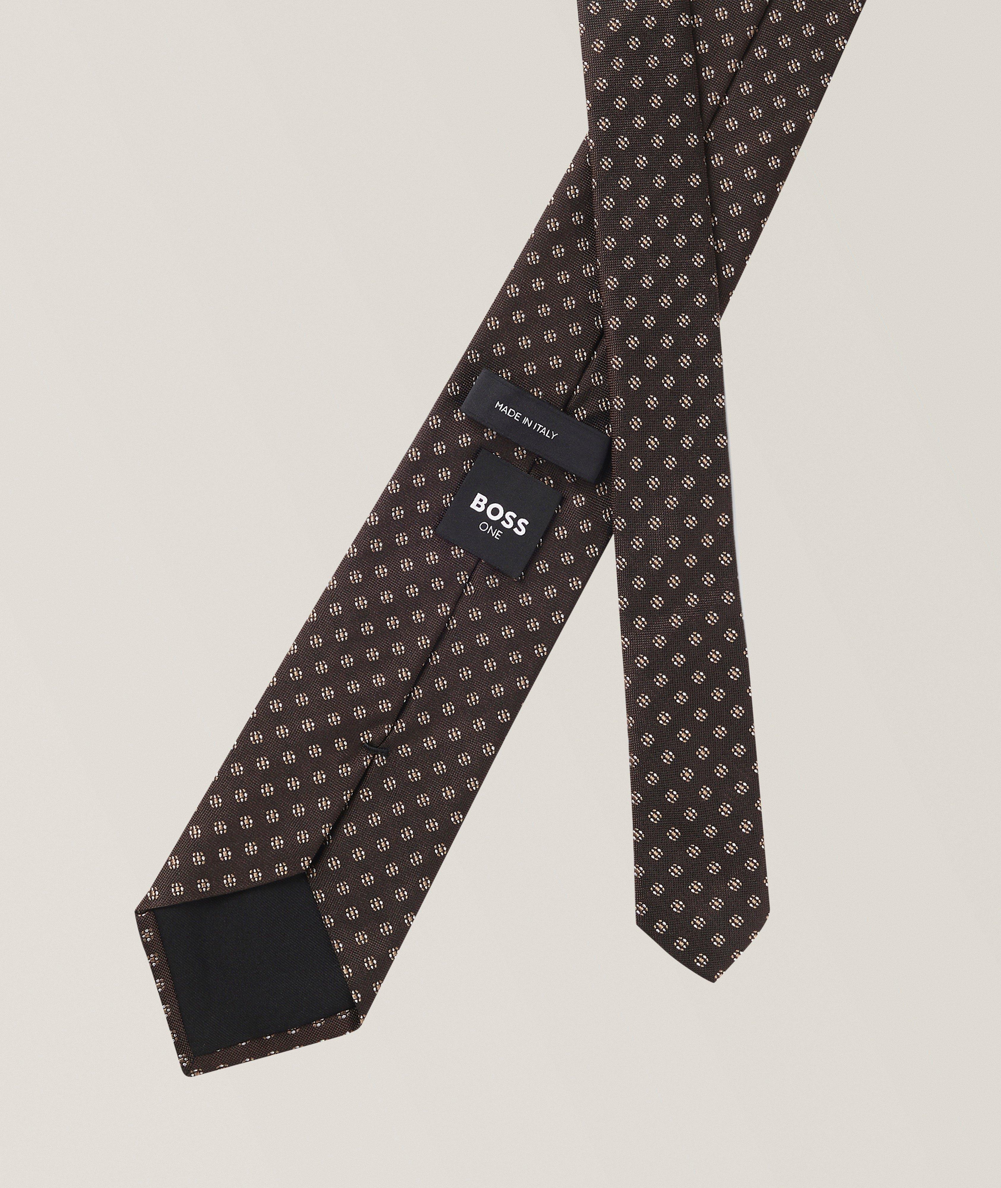 Cravate en soie jacquard répétée image 1