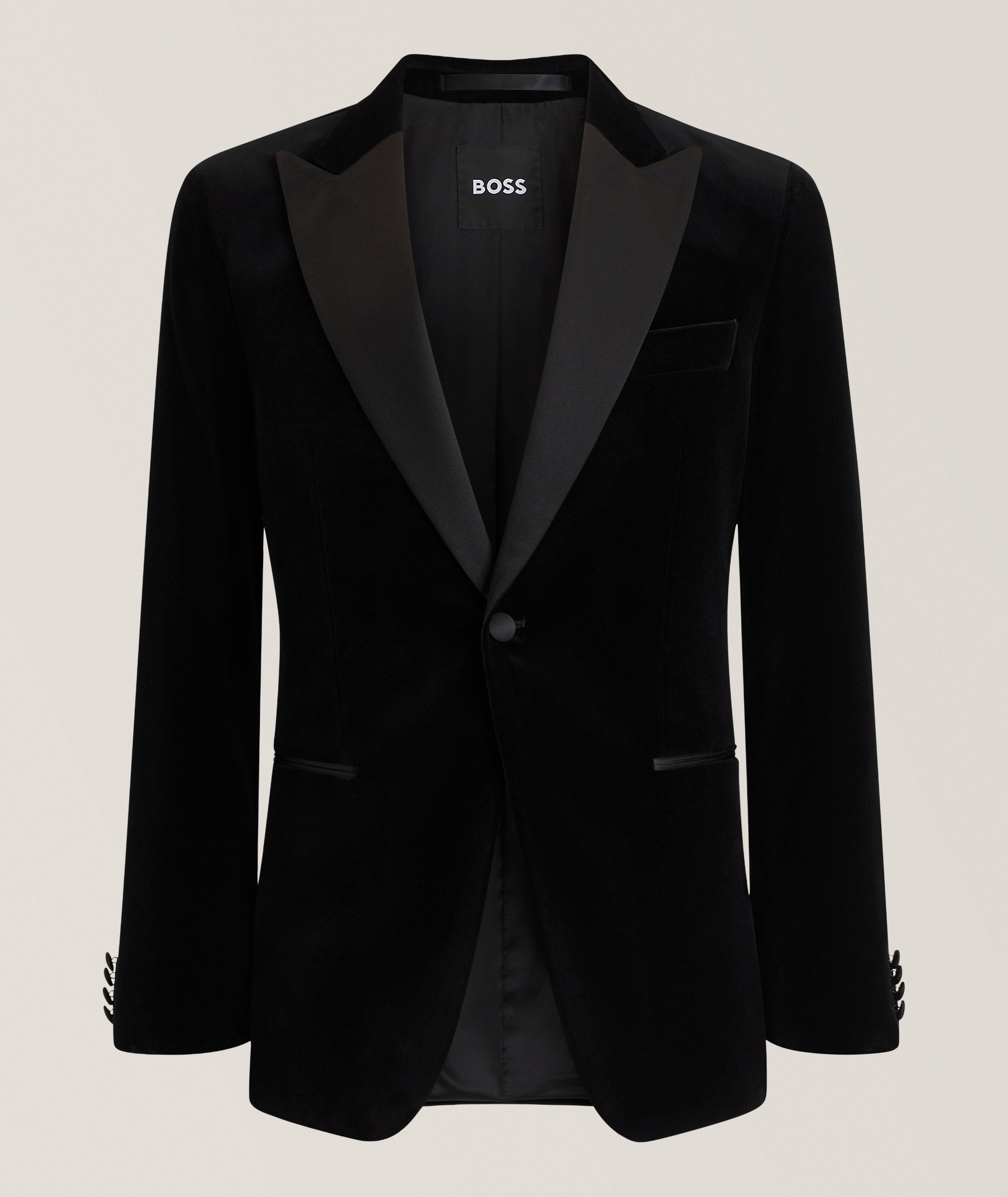 BOSS Huston Slim-Fit Velvet Tuxedo Jacket 