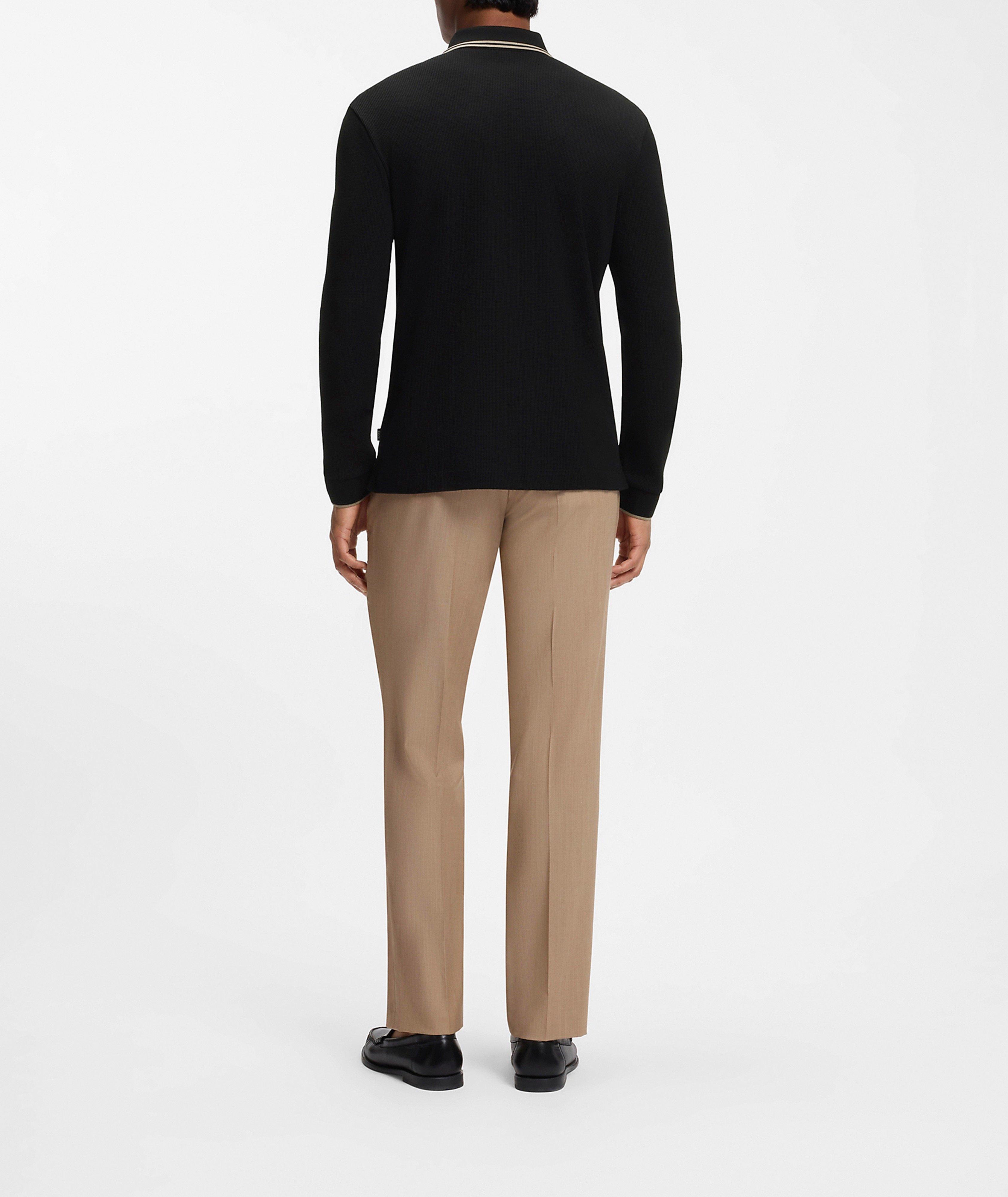 Pittman Waffle-Knit Stretch-Cotton Polo image 2