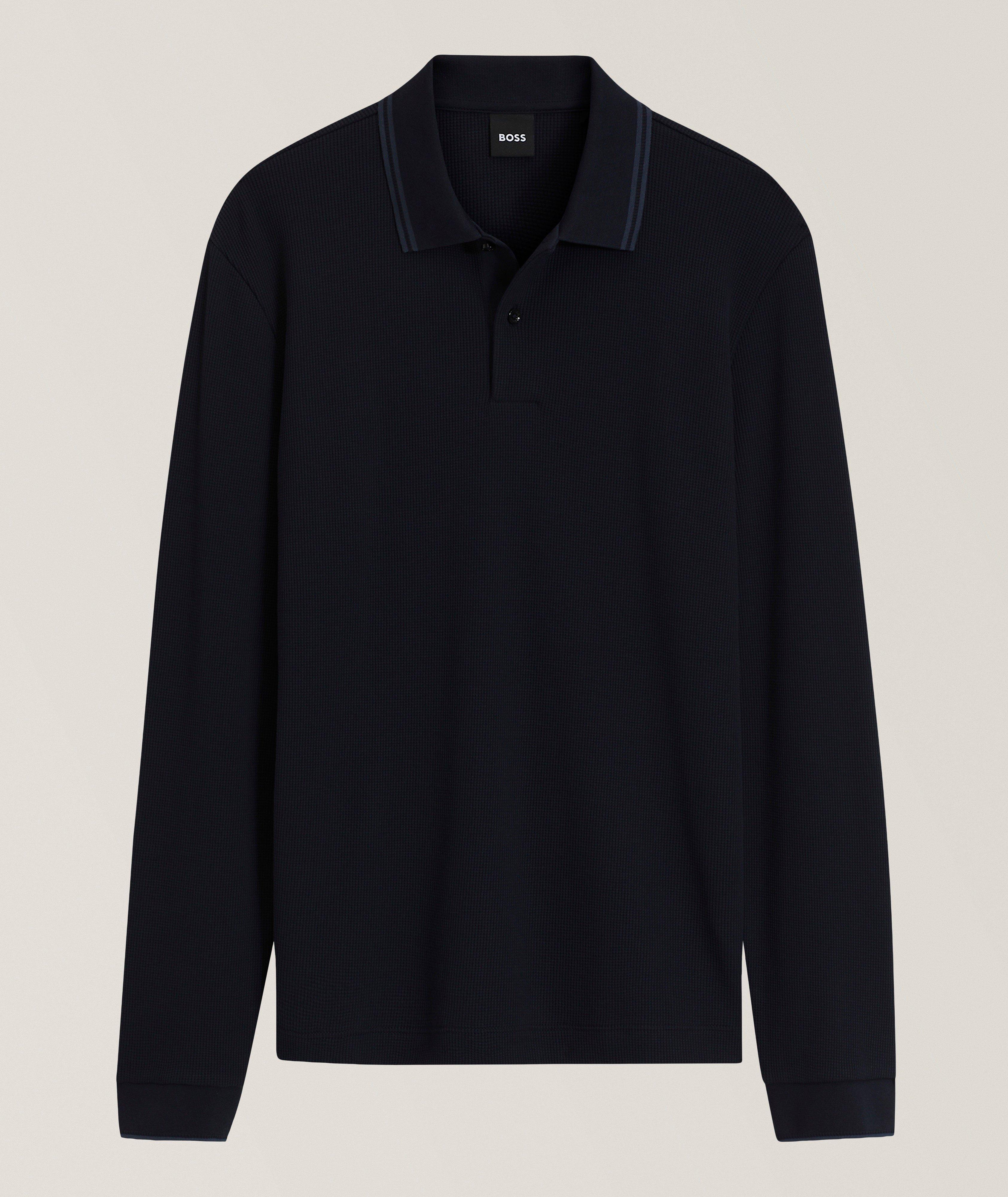 BOSS Polo coton-extensible tricot-gaufré Pittman