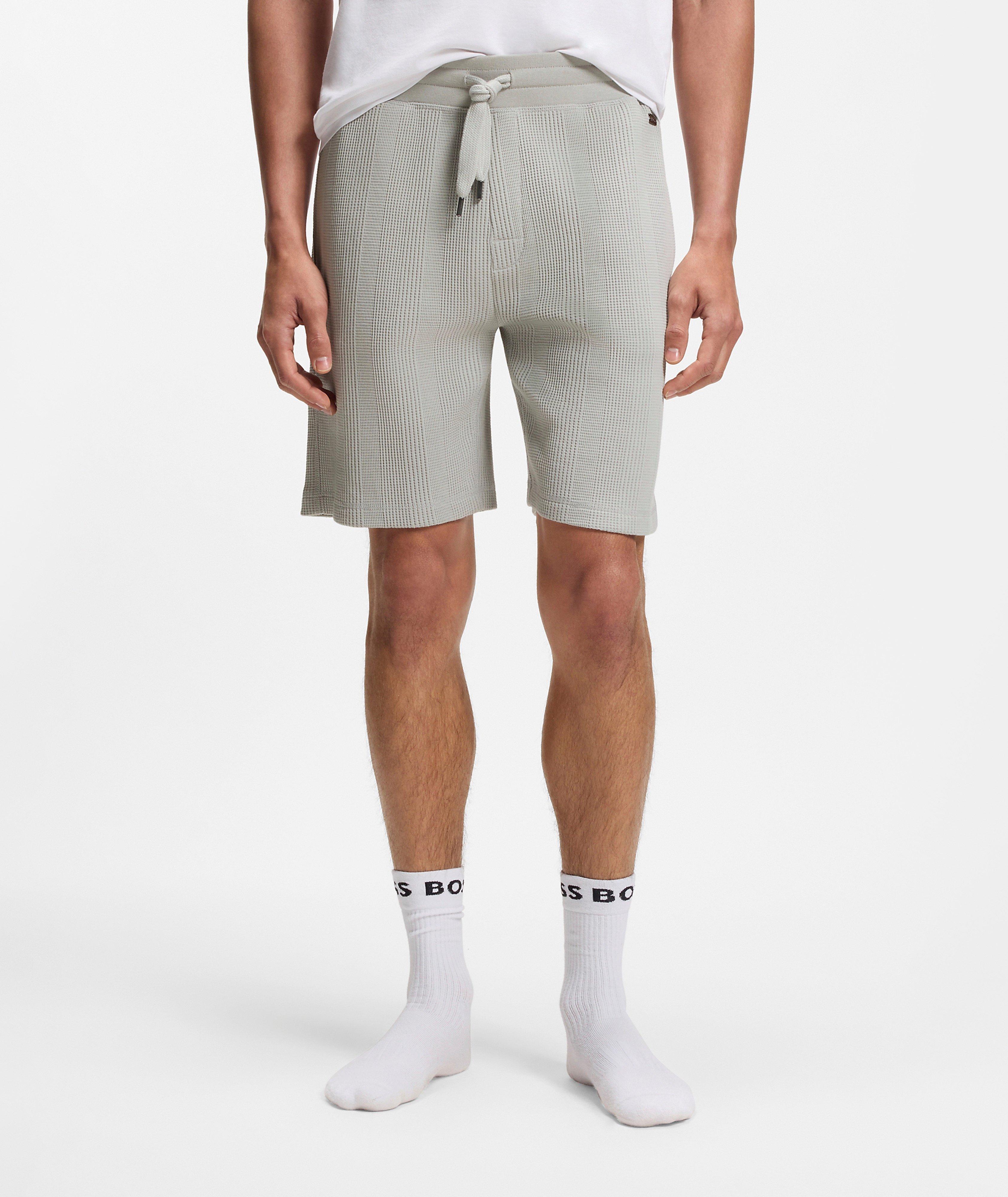 Waffle-Knit Cotton-Blend Shorts image 1